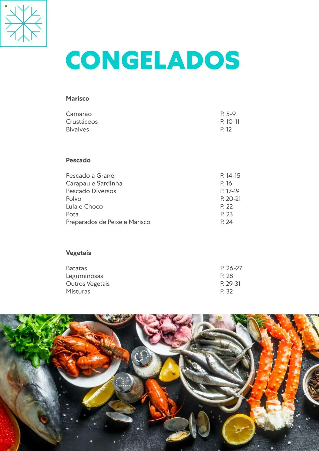 Recheio - Congelados do Mar e da Terra │ válido de 14/07/2025 | Página: 2 | Produtos: Leguminosas, Batatas, Camarão, Peixe