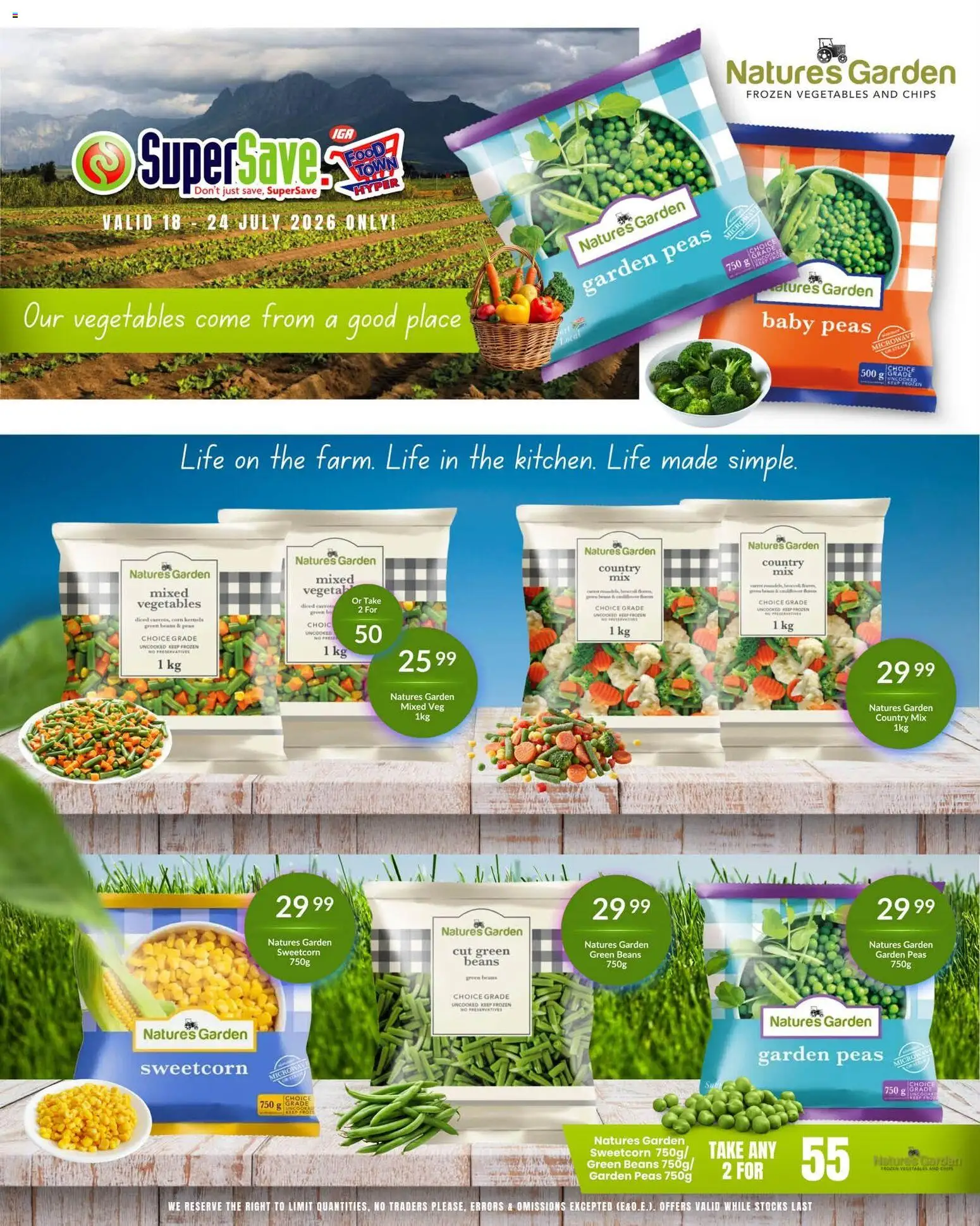 New Super Save catalogue – valid from 18/07/2026 | Page: 27 | Products: Beans, Chips, Carrots, Vegetables