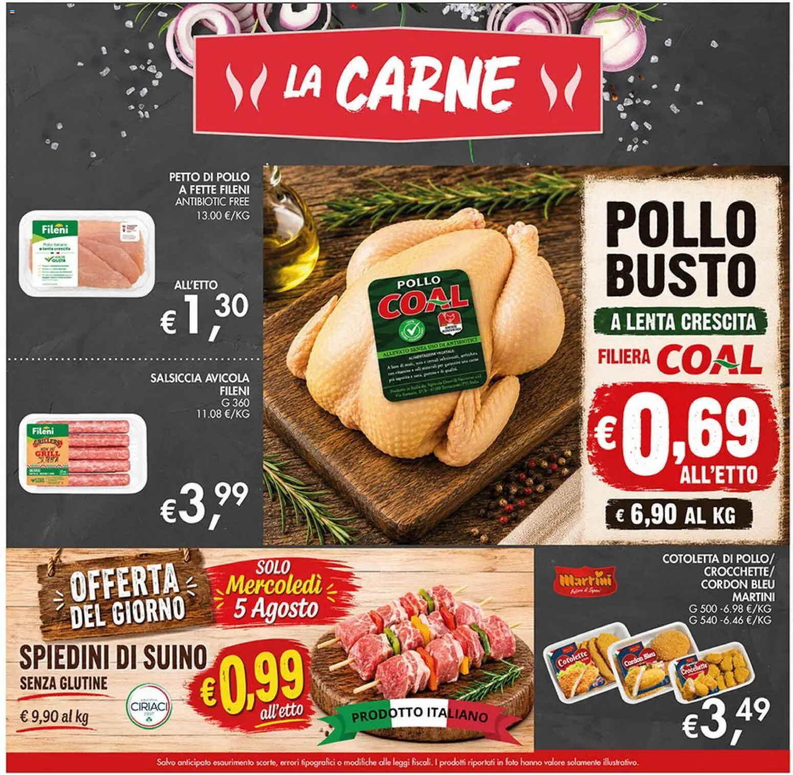Volantino Coal del 30/07/2026 | Pagina: 5 | Prodotti: Petto di Pollo, Pollo, Crocchette, Spiedini