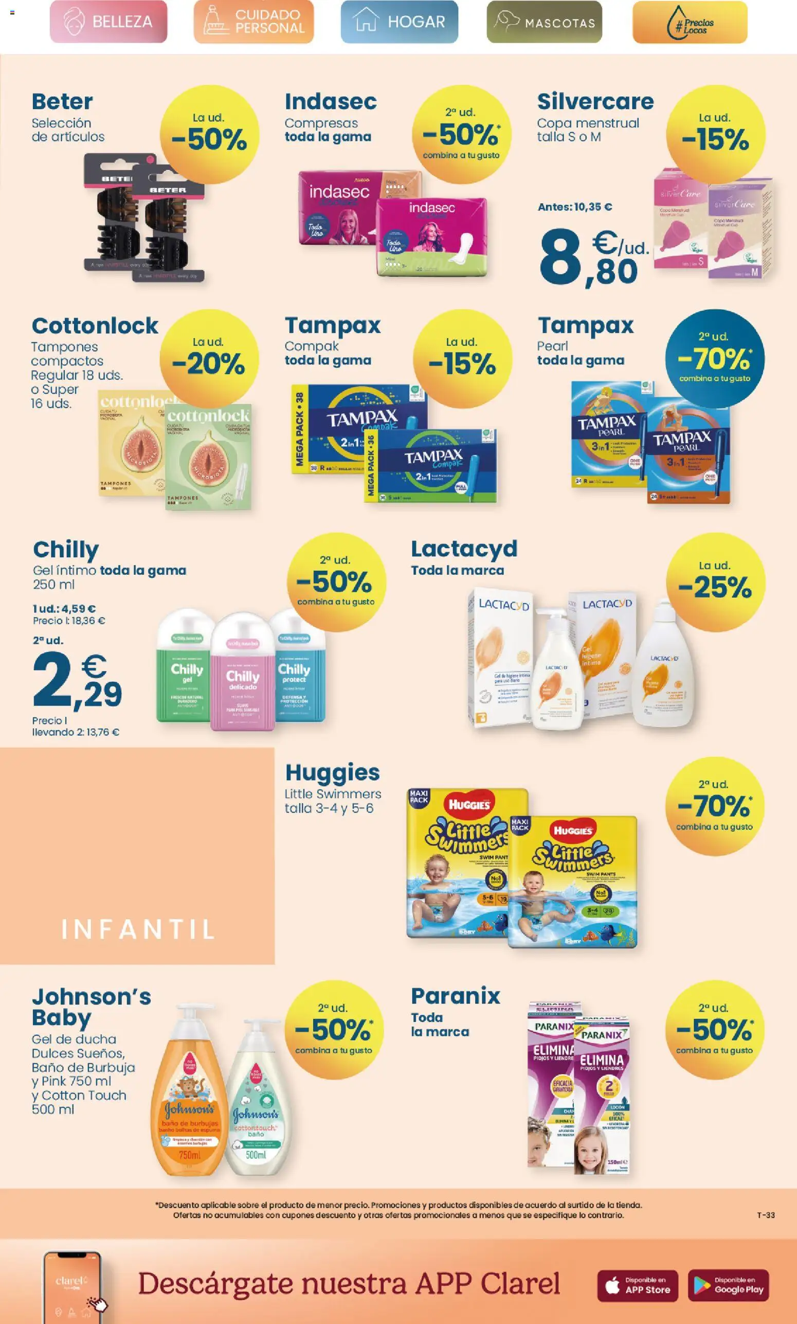 Clarel - folleto │ válido desde el 05/08/2026 | Página: 7 | Productos: Gel de ducha, Tampones, Compresas, Ducha