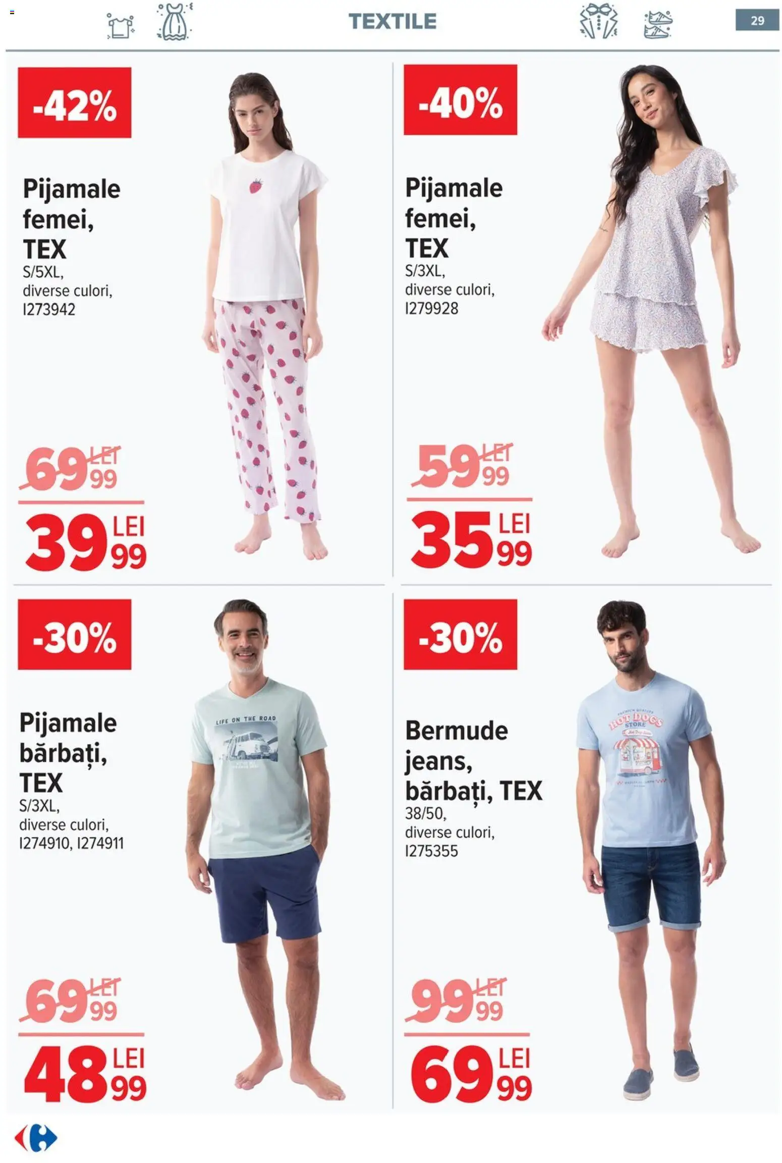 Noul catalog Carrefour – valabil de la 06.05.2026 | Pagină: 30 | Produse: Pijamale