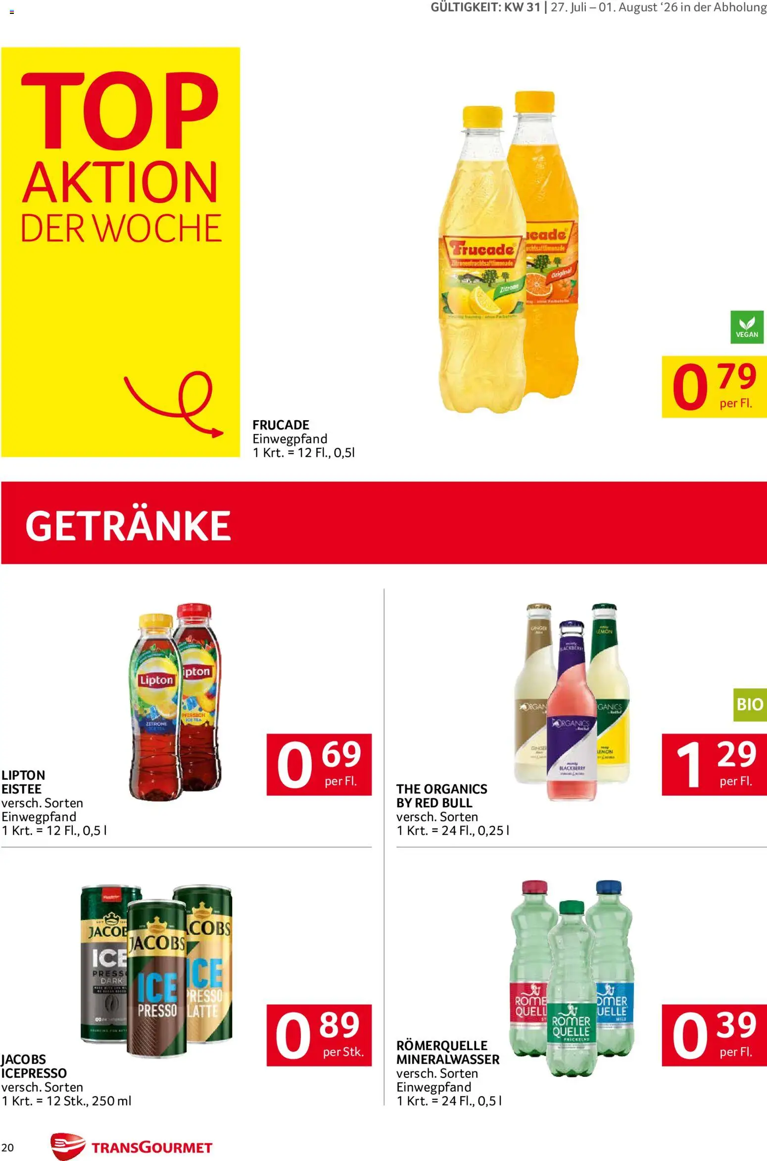 Transgourmet Flugblatt gültig ab 27.07.2026 | Seite: 20 | Produkte: Zitrone, Pfirsich