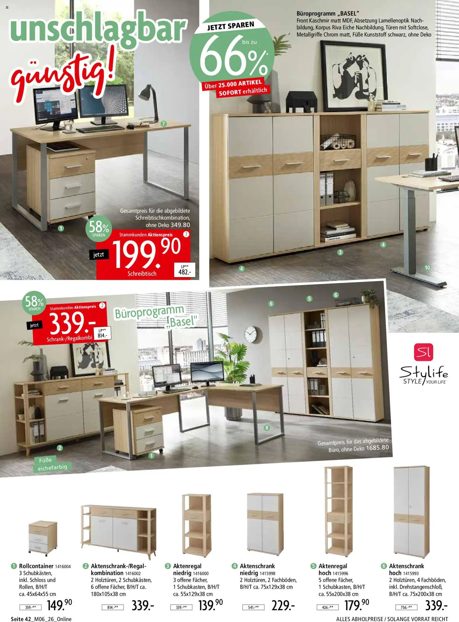 Zurbrüggen Z2-unschlagbar günstig – gültig ab 01.05.2026 | Seite: 42 | Produkte: Rollcontainer, Aktenregal