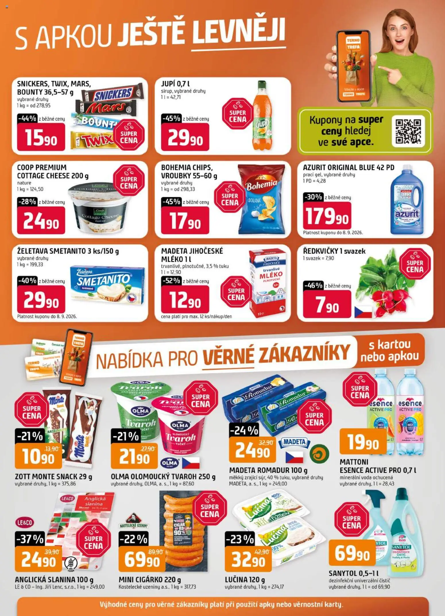 Trefa leták od 26.08.2026 | Strana: 12 | Produkty: Univerzální čistič, Ředkvičky, Cottage cheese, Cottage