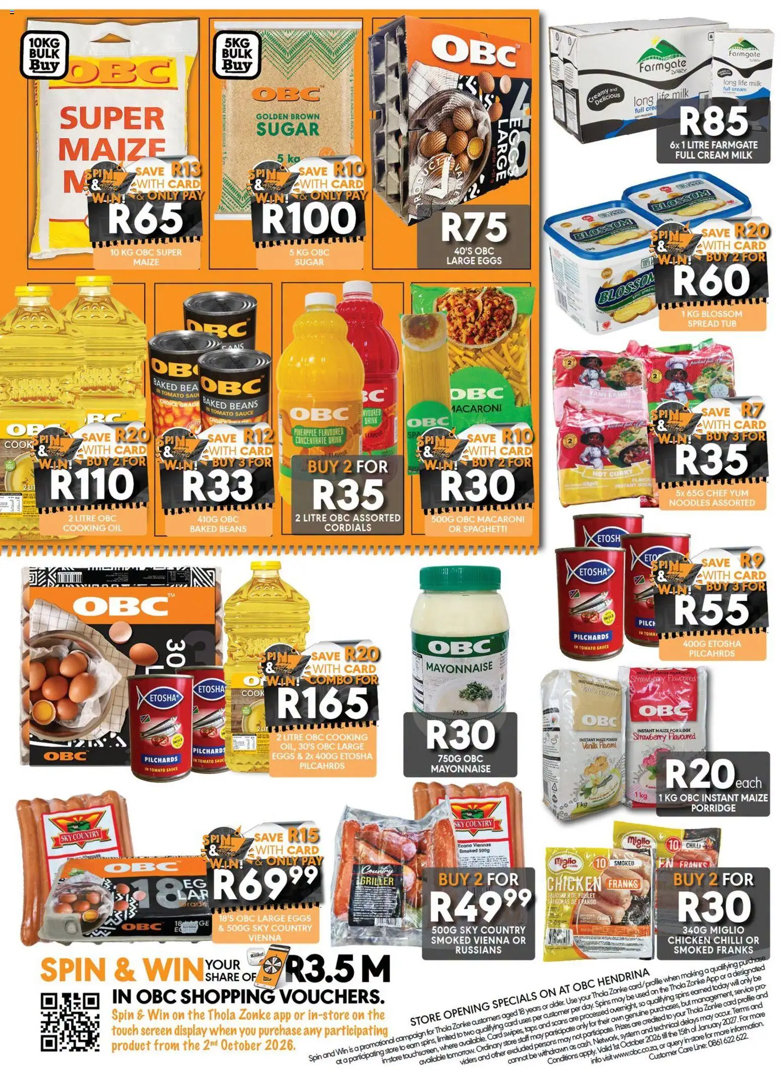New OBC catalogue – valid from 24/09/2026 | Page: 2 | Products: Porridge, Eggs, Pineapple, Chilli