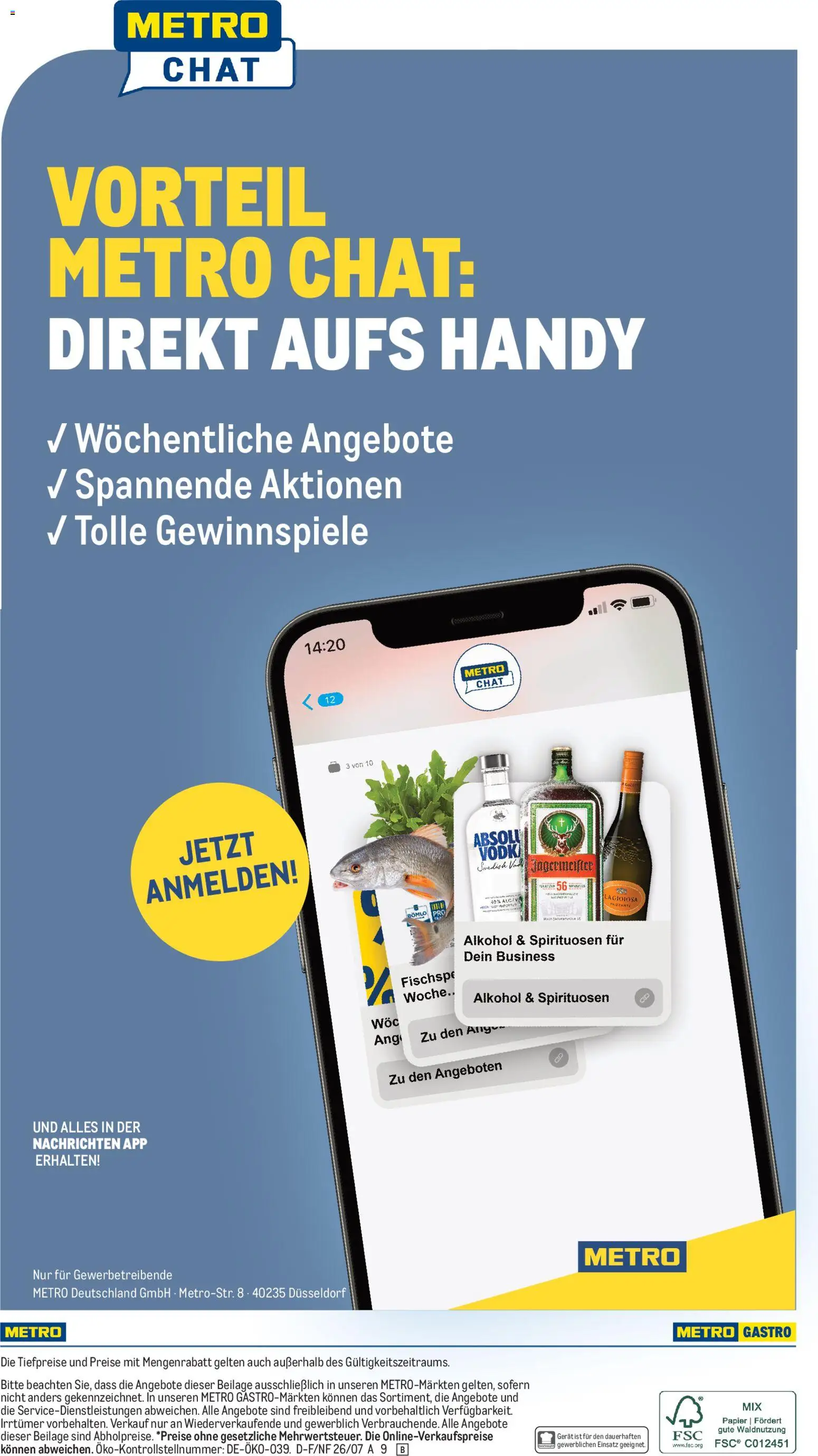 Metro Monats-Menü – gültig ab 01.07.2026 | Seite: 41 | Produkte: Jägermeister