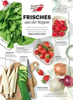 Billa Frisch Gekocht ab 01.05.2026 gültig | Seite: 90 | Produkte: Erdbeeren, Zwiebeln, Gemüse, Obst