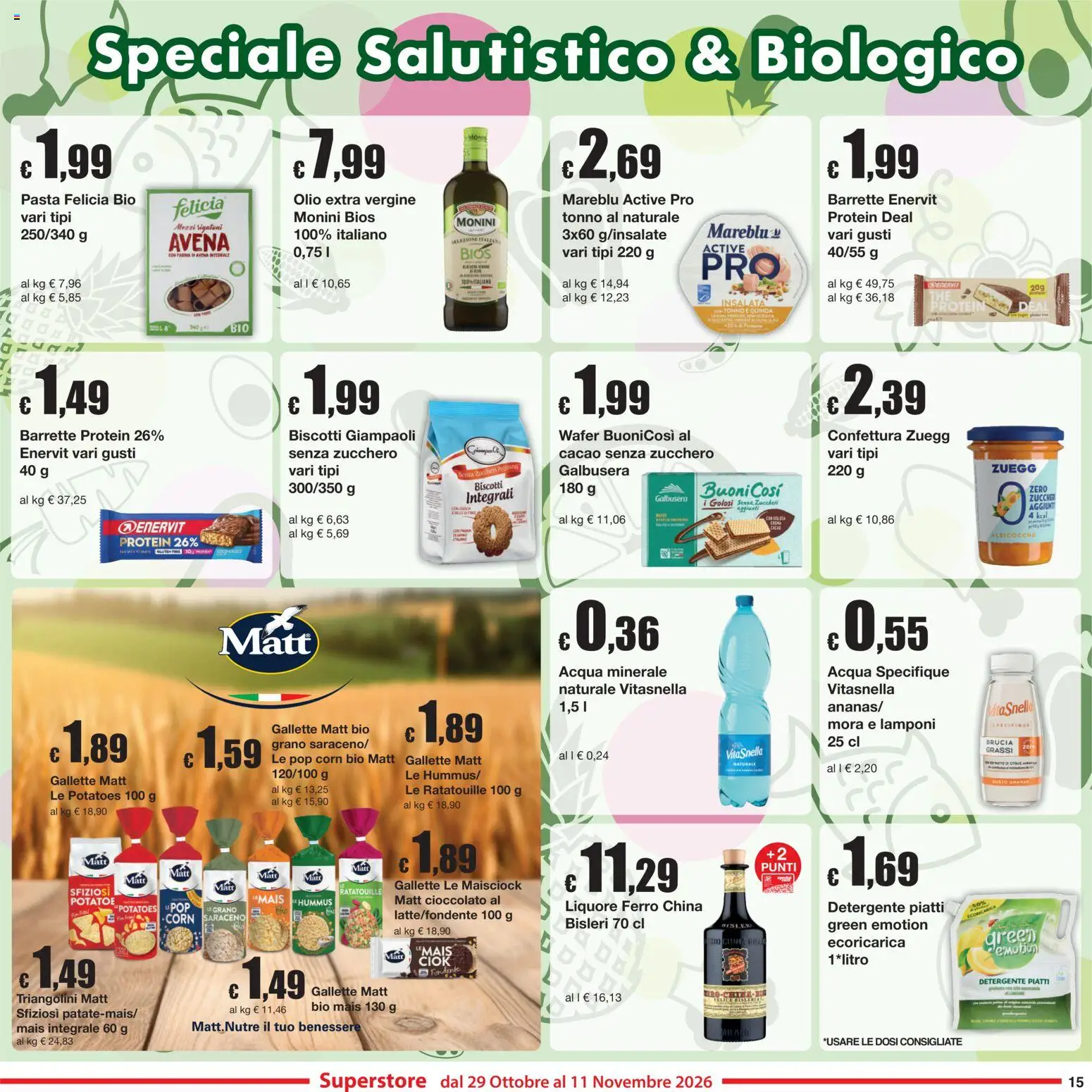 Volantino Sì con Te del 29/10/2026 | Pagina: 15 | Prodotti: Olio, Tonno al naturale, Ferro, Quinoa