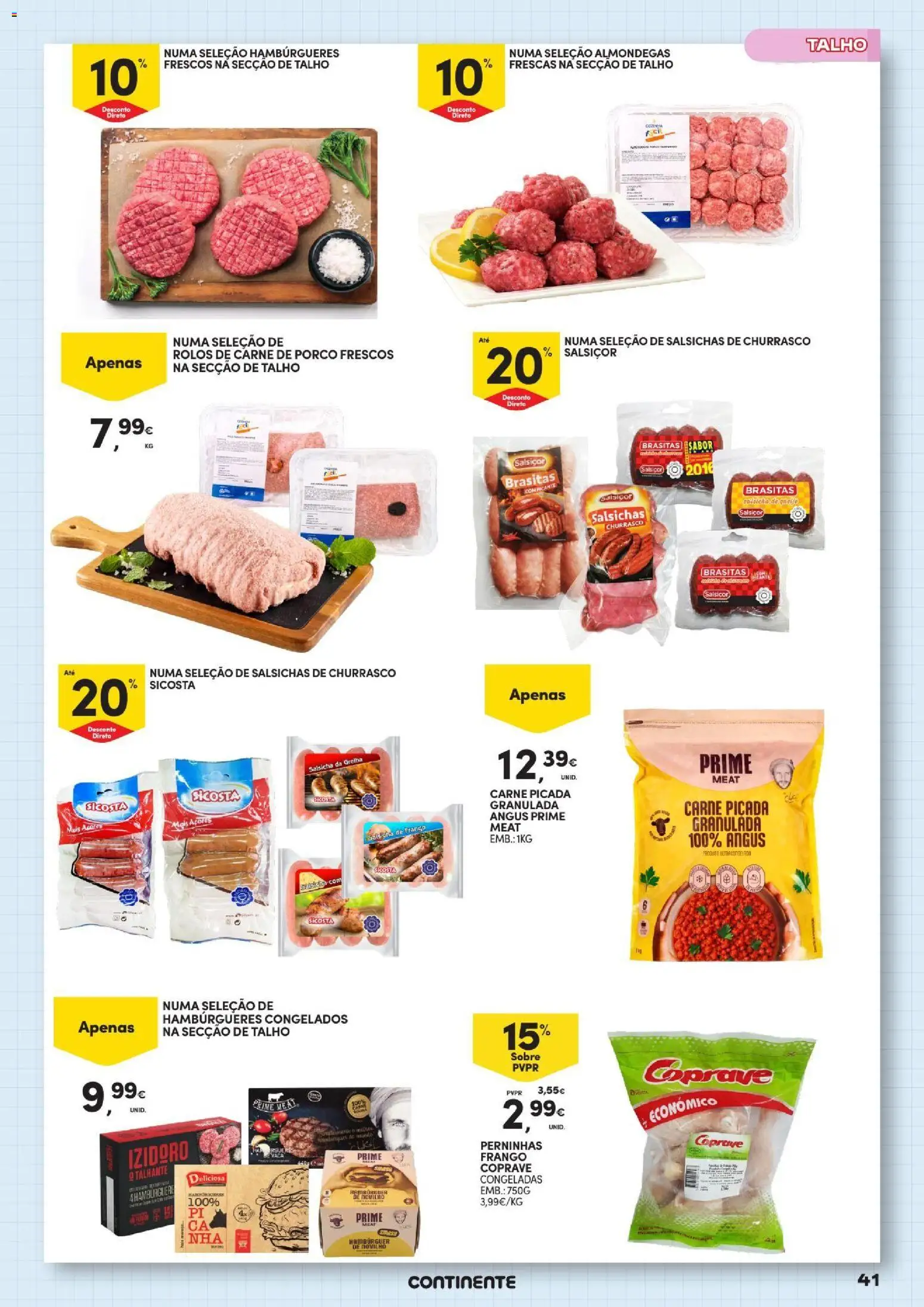Continente - Açores Regresso às Aulas │ válido de 25/08/2026 | Página: 41 | Produtos: Frango, Carne picada, Salsicha, Carne