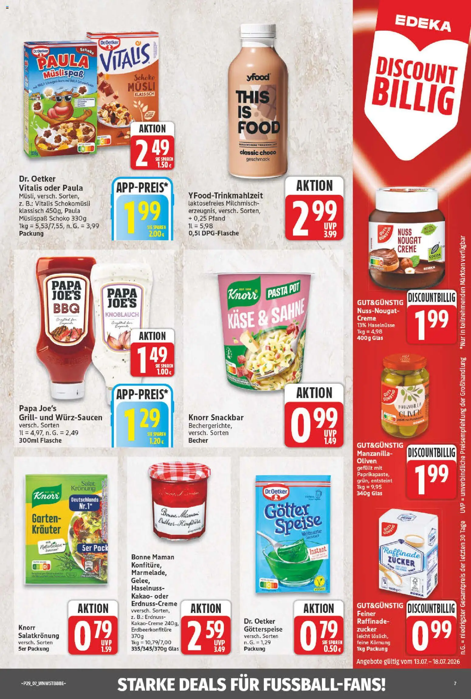 NP Discount Prospekt – gültig ab 13.07.2026 | Seite: 9 | Produkte: Käse, Zucker, Knoblauch, Pasta