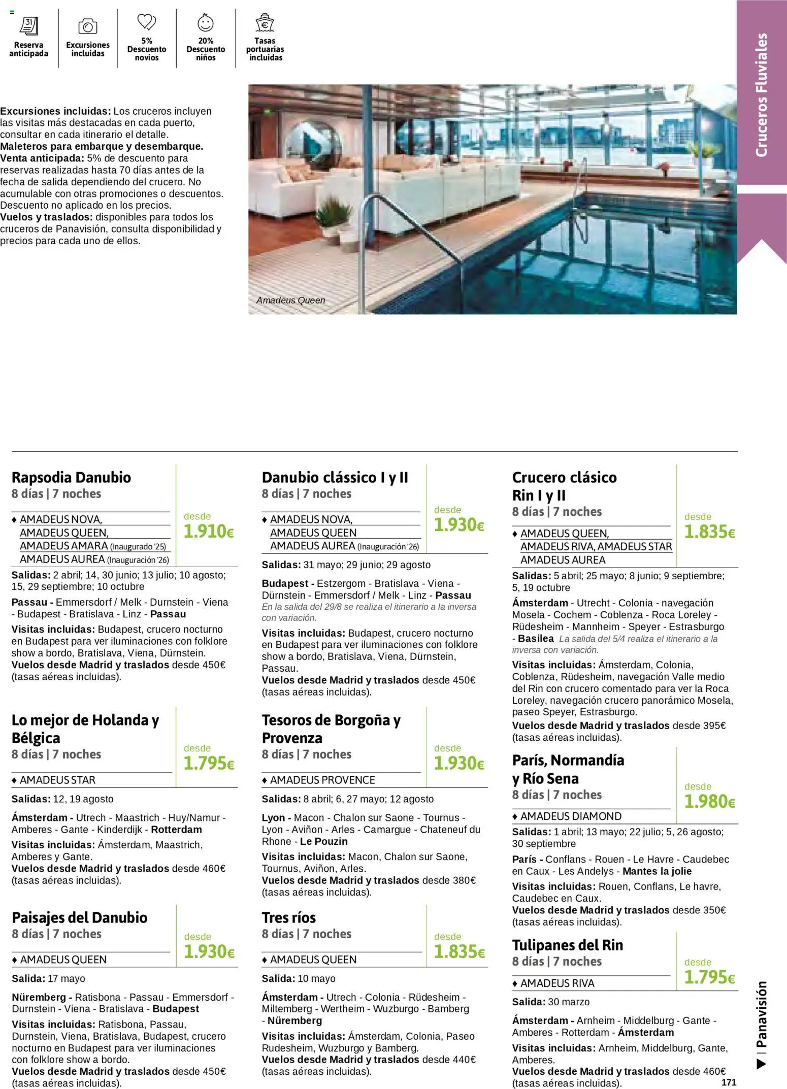 Viajes El Corte Inglés Cruceros marítimos │ válido desde el 01/01/2026 | Página: 172 | Productos: Colonia, Tulipanes, Navegación