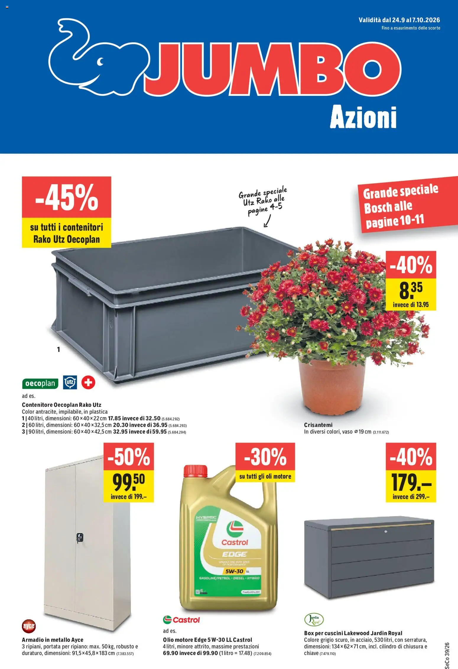 Jumbo aktionen IT – gültig ab 24.09.2026 | Seite: 1 | Produkte: Box, Bosch