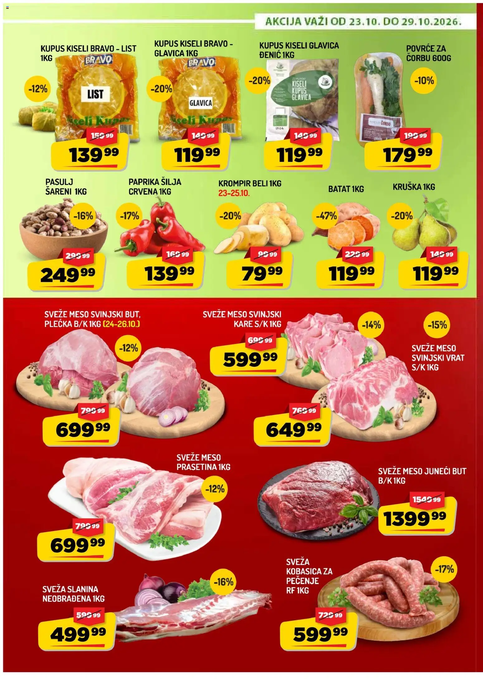 Aman katalog - važi od 23.10.2026 | Strana: 2 | Proizvode: Juneći but, Kupus, Svinjski vrat, Vrat