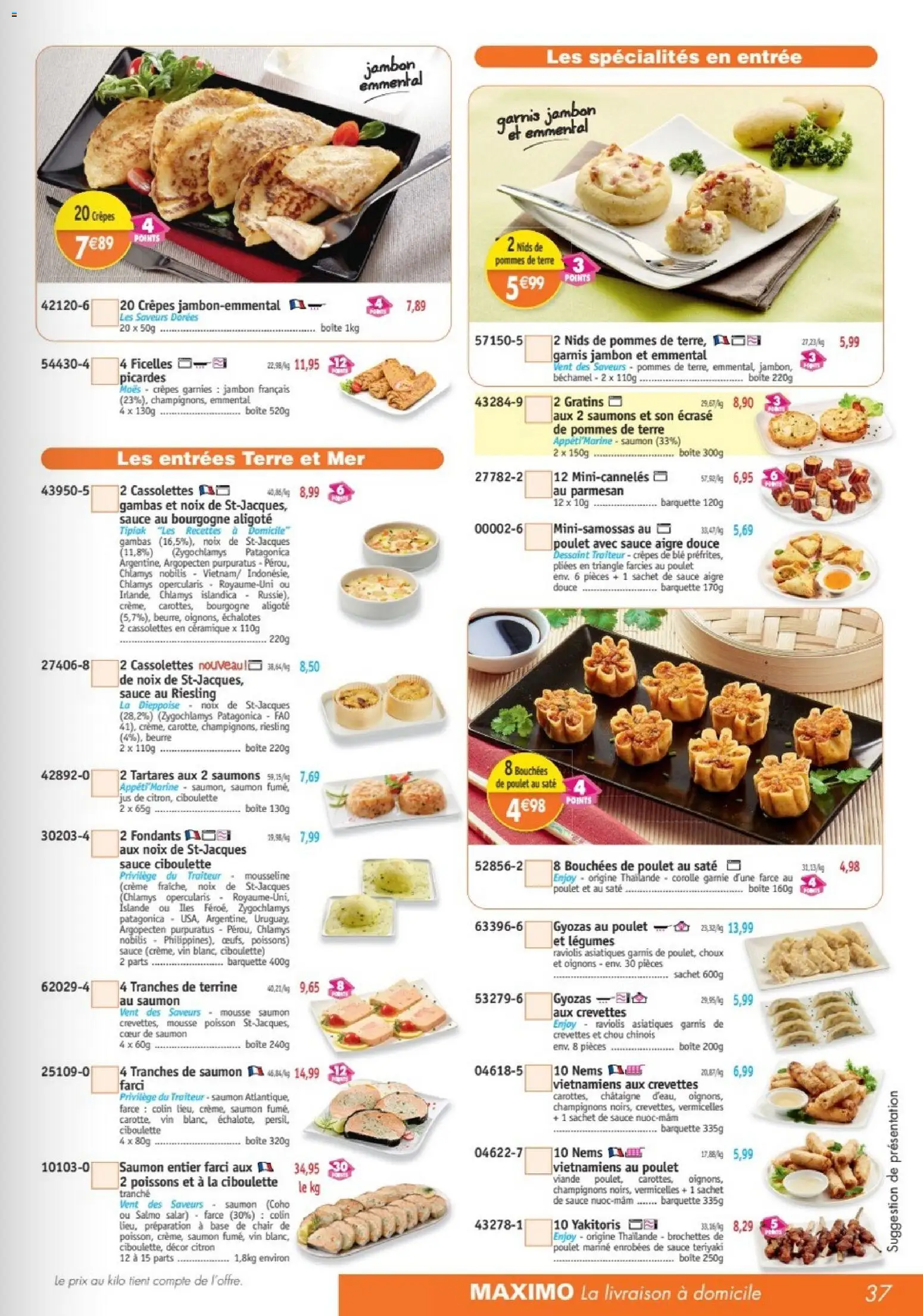 {H1} | Page: 37 | Produits: Mousse, Emmental, Pommes, Noix