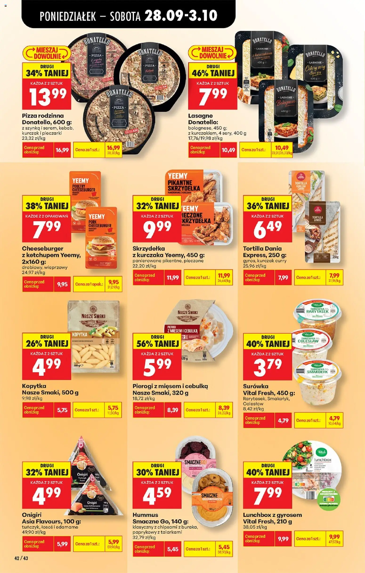 Biedronka Polsko leták - Codziennie niskie ceny od 28.09.2026 | Strana: 66 | Produkty: Hummus, Coleslaw, Losos, Edamame