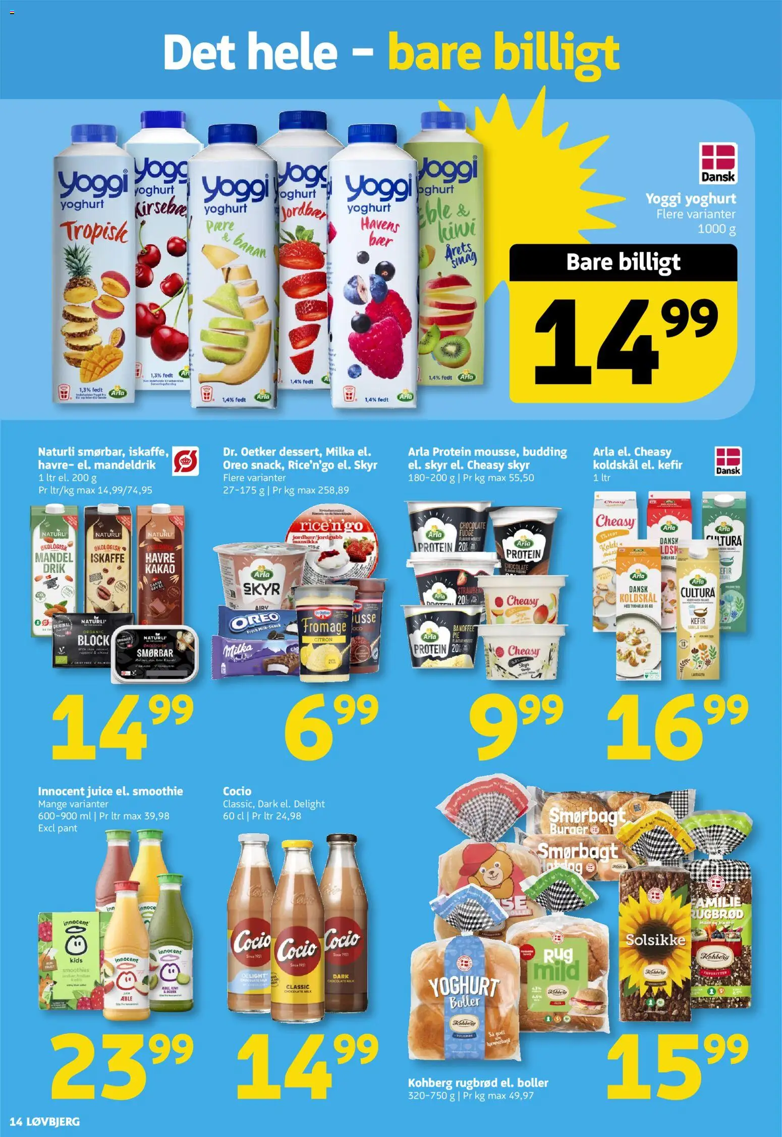 Løvbjerg tilbudsavis – gyldig fra 17/07/2026 | Side: 14 | Produkter: Jordbær, Koldskål, Mandeldrik, Smoothie