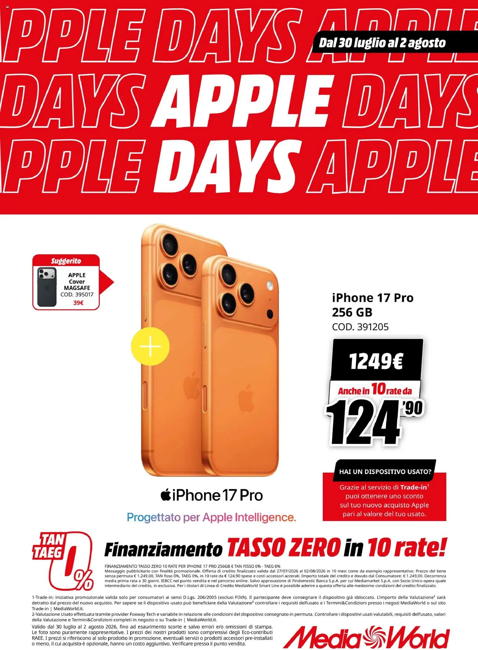 Volantino Media World del 30/07/2026 | Pagina: 3 | Prodotti: Iphone
