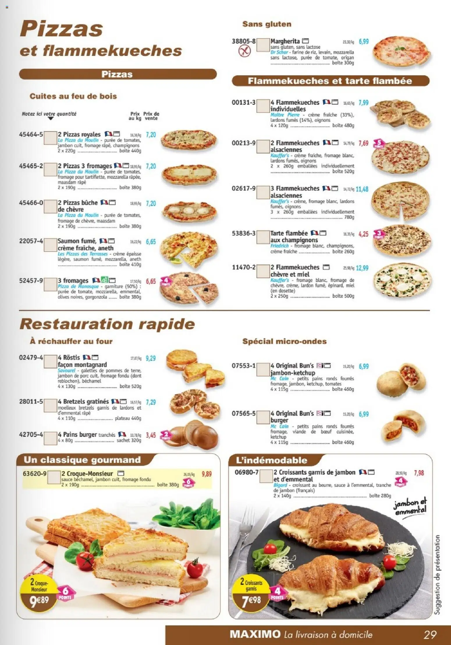 {H1} | Page: 29 | Produits: Fromage, Jambon, Porc, Tomates