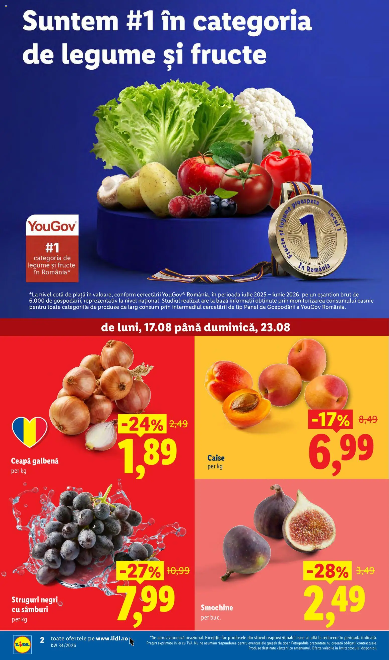 Noul catalog Lidl – valabil de la 17.08.2026 | Pagină: 2 | Produse: Ceapă, Legume, Fructe, Black