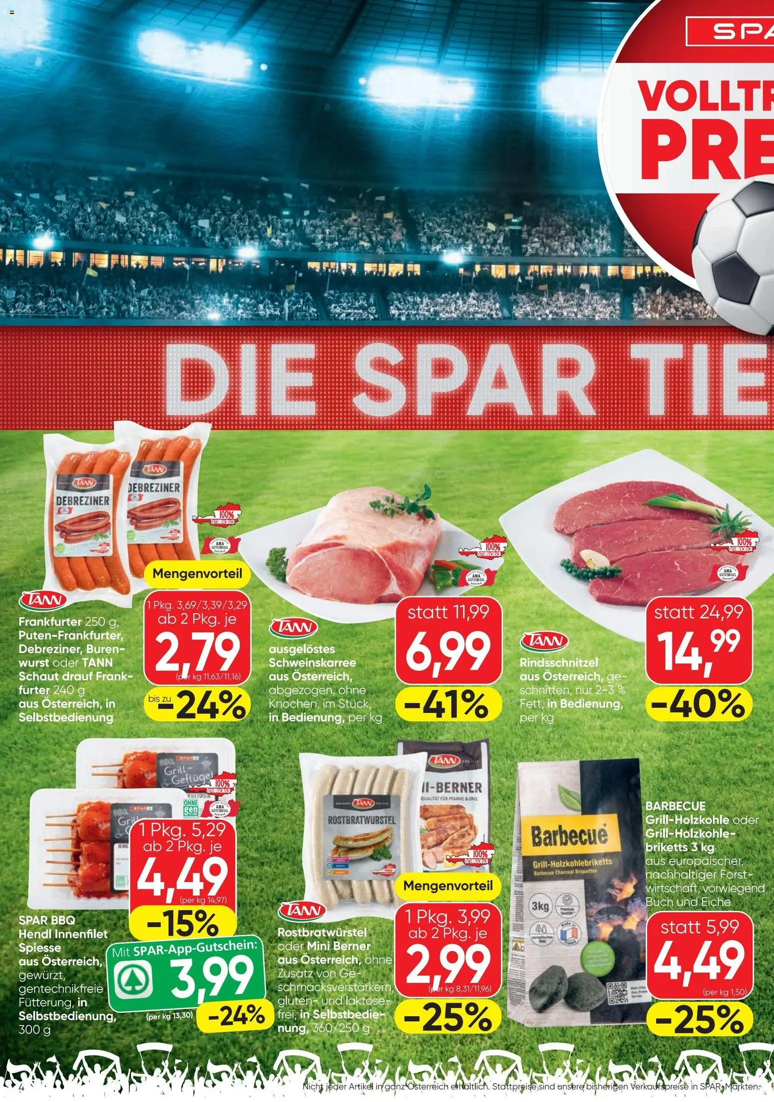 Spar - Flugblatt gültig ab 18.06.2026 | Seite: 4 | Produkte: Wurst, Grill