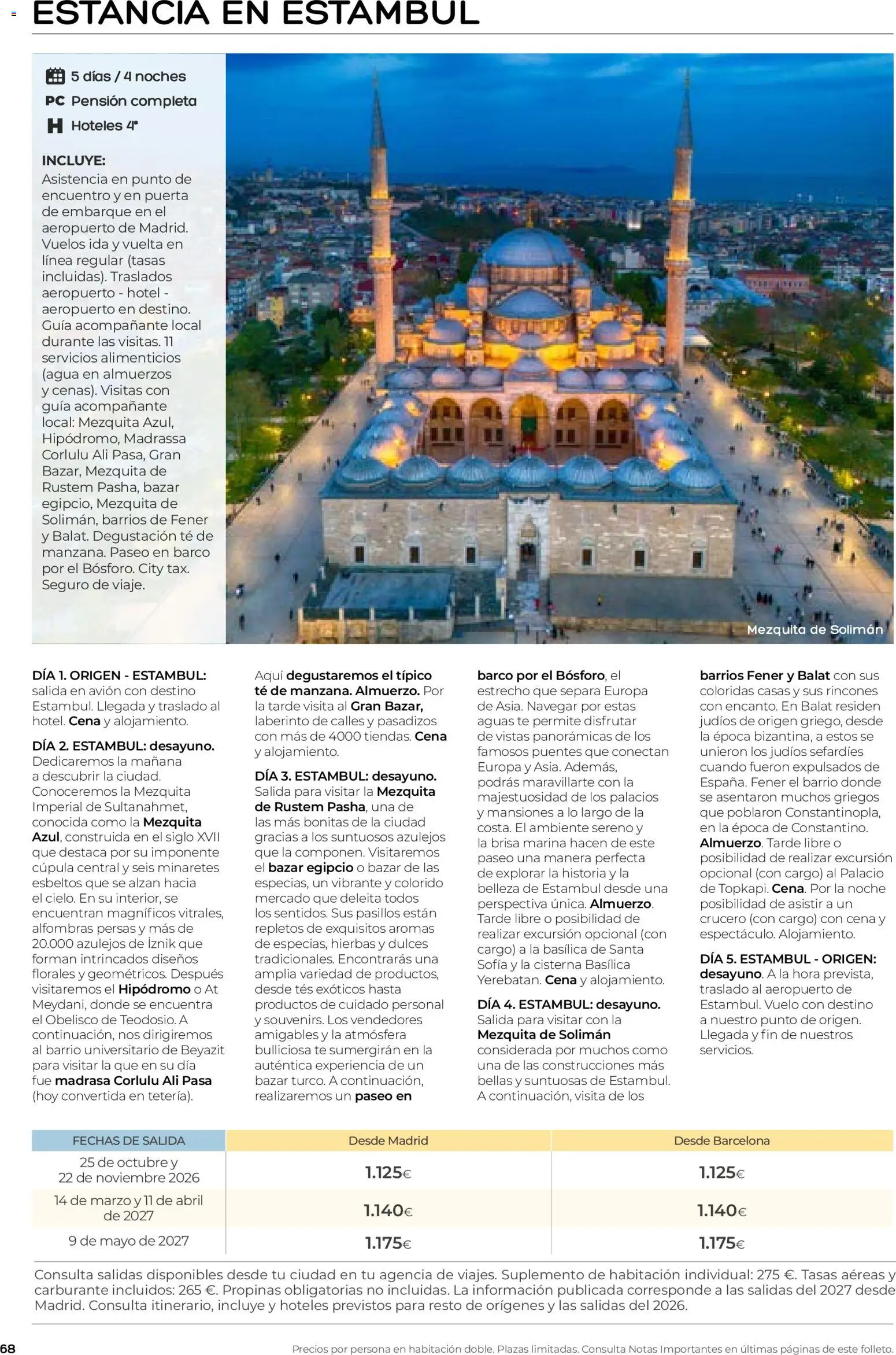 Viajes El Corte Inglés folleto Destinos Otoño y Primavera │ válido desde el 01/07/2026 | Página: 68 | Productos: Té, PC, Azulejos, Hierbas