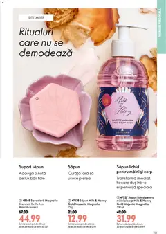 Ofertele Oriflame valabile de la 17.06.2026 | Pagină: 113 | Produse: Body, Duș, Săpun, Săpun lichid