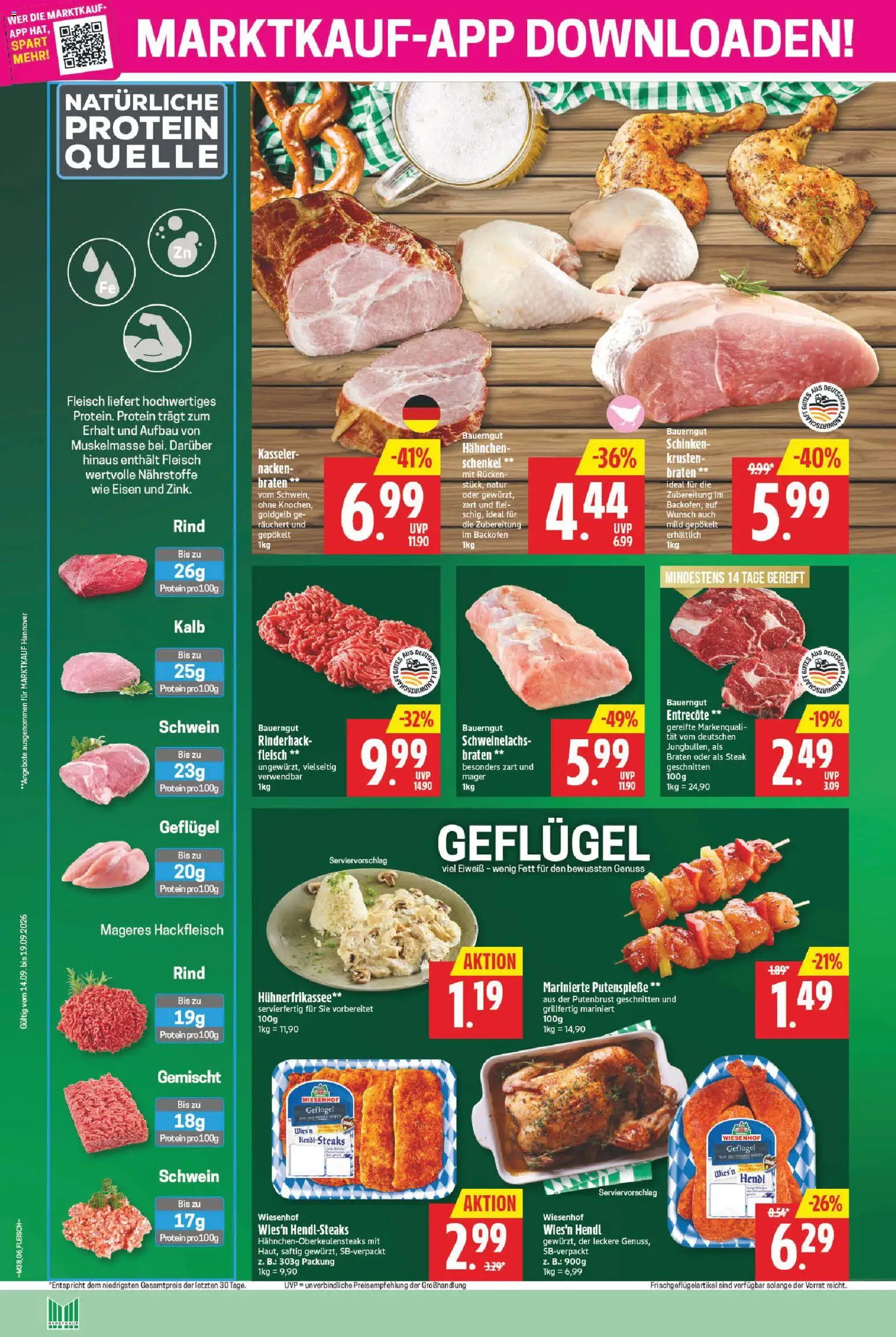 Marktkauf Prospekt – gültig ab 14.09.2026 | Seite: 6 | Produkte: Bauerngut, Backofen, Schinken, Fleisch