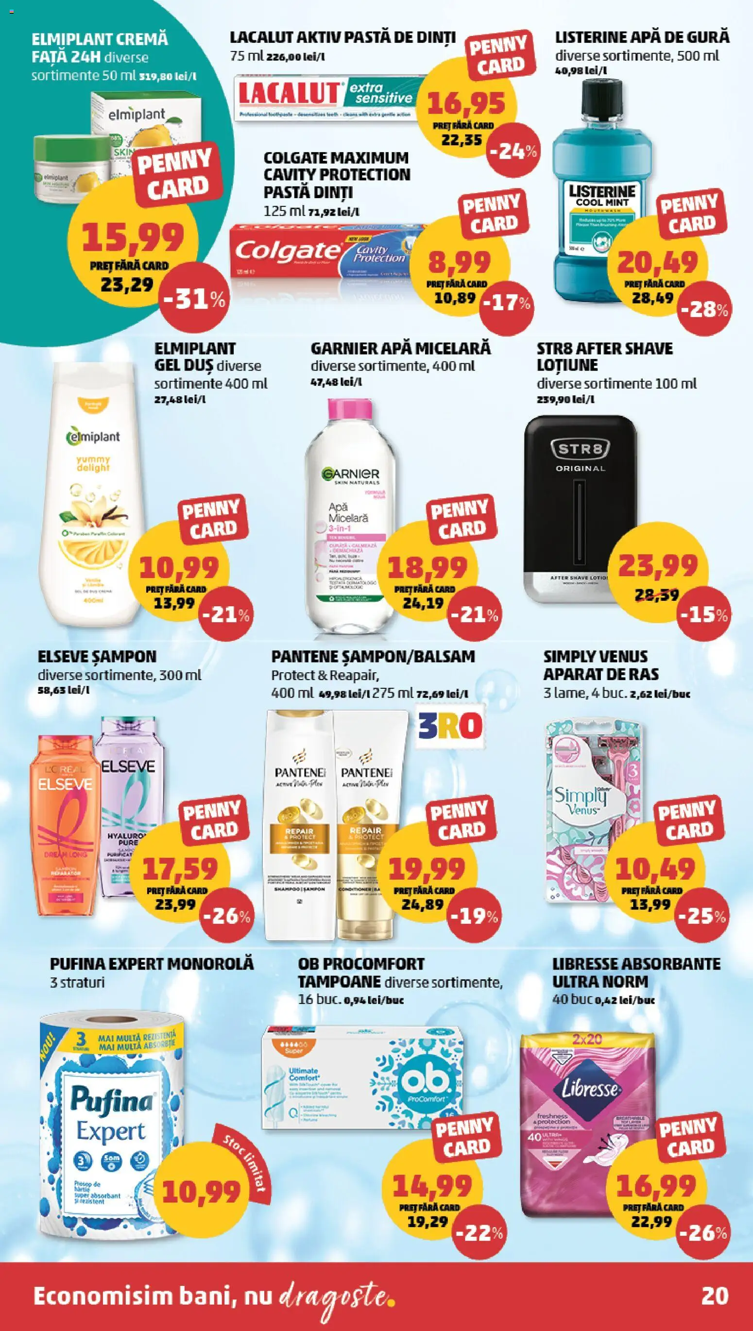 Noul catalog PENNY – valabil de la 27.05.2026 | Pagină: 20 | Produse: Cremă, Gel de duș, Apă, Tampoane