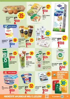 E.leclerc katalog akcije – veljaven od 08.07.2026 | Stran: 15 | Izdelki: Kefir, Skyr, Sir, Jajca