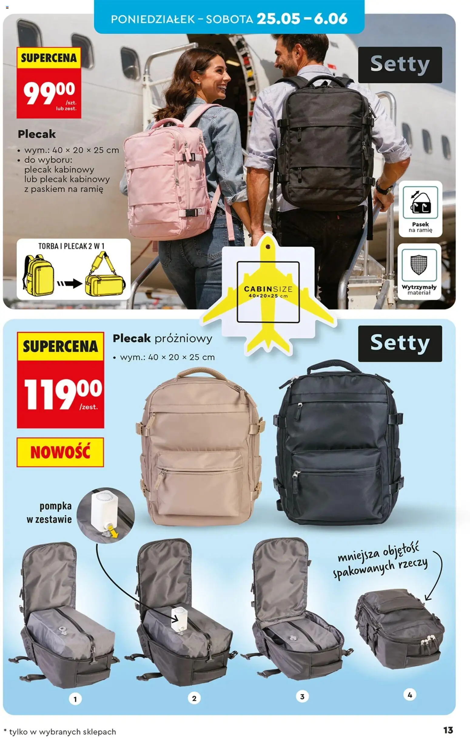 Biedronka gazetka - Hity i inspiracje od 25.05.2026 | Strona: 15 | Produkty: Plecak, Pasek, Torba