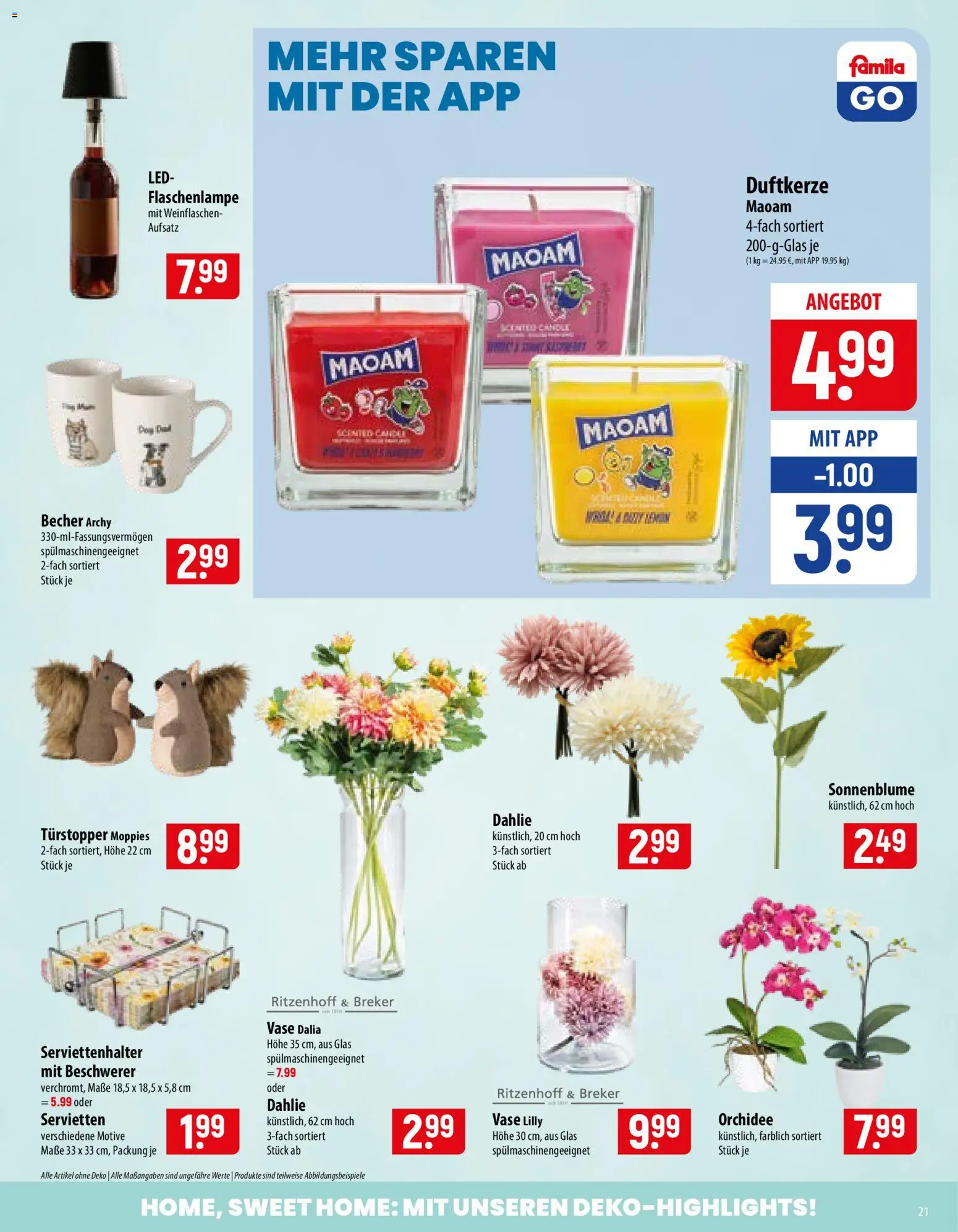 Famila Prospekt – gültig ab 03.08.2026 | Seite: 21 | Produkte: Orchidee, Vase