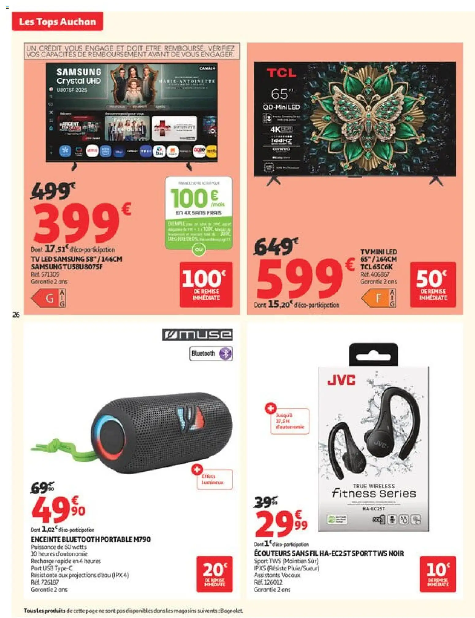 {H1} | Page: 26 | Produits: Vidéo, Enceinte, TV led, Portable