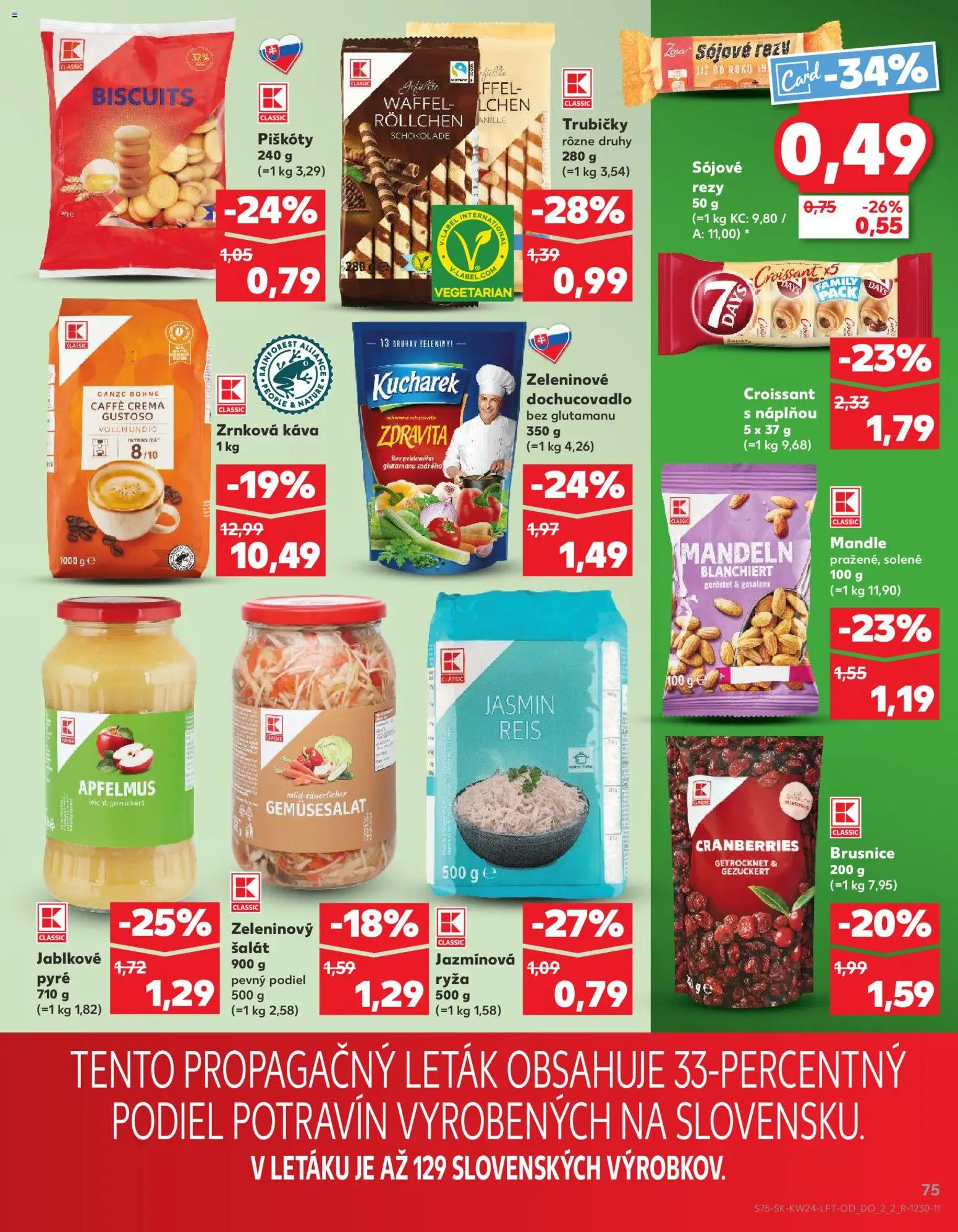 Nové Kaufland akcie – leták je platný od 11.06.2026 | Strana: 75 | Produkty: Apple, Cukor, Maslove sušienky, Zrnková káva
