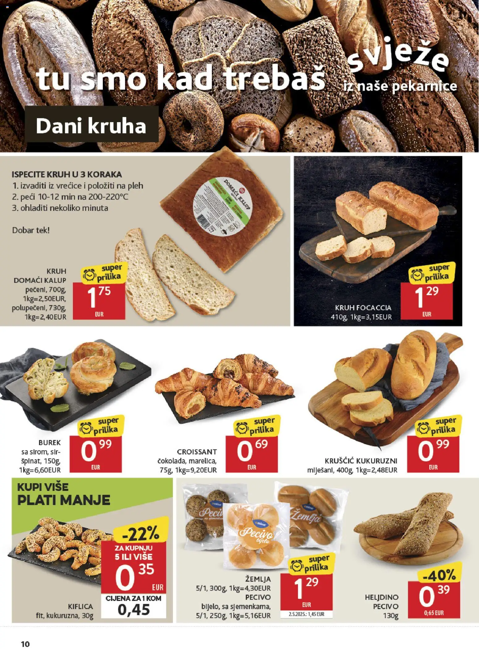 Konzum katalog | vrijedi od 07.10.2026 | Stranica: 10 | Proizvodi: Zemlja, Sir, Burek, Pecivo