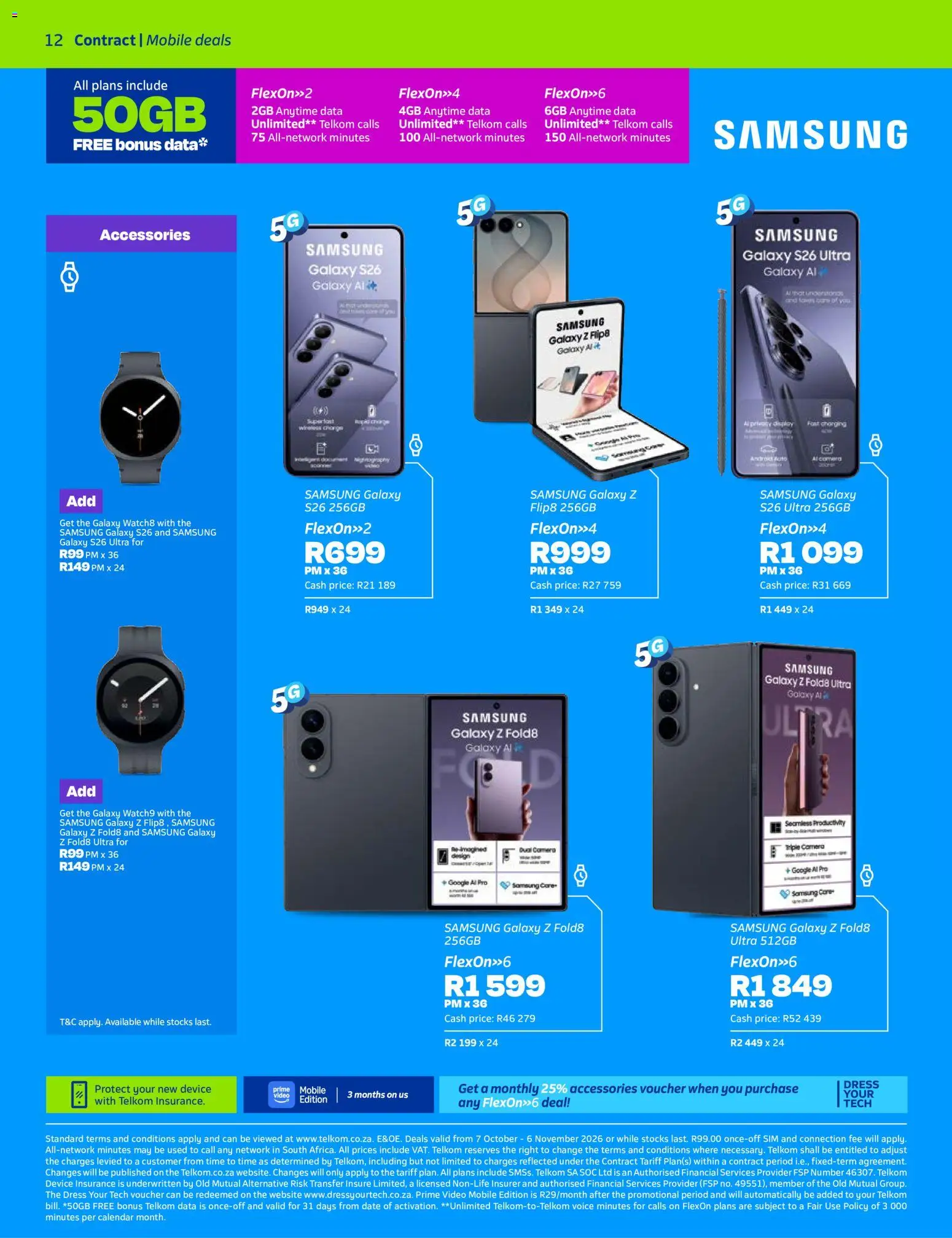 New Telkom catalogue – valid from 07/10/2026 | Page: 12 | Products: Dress, Data, Sim, Camera