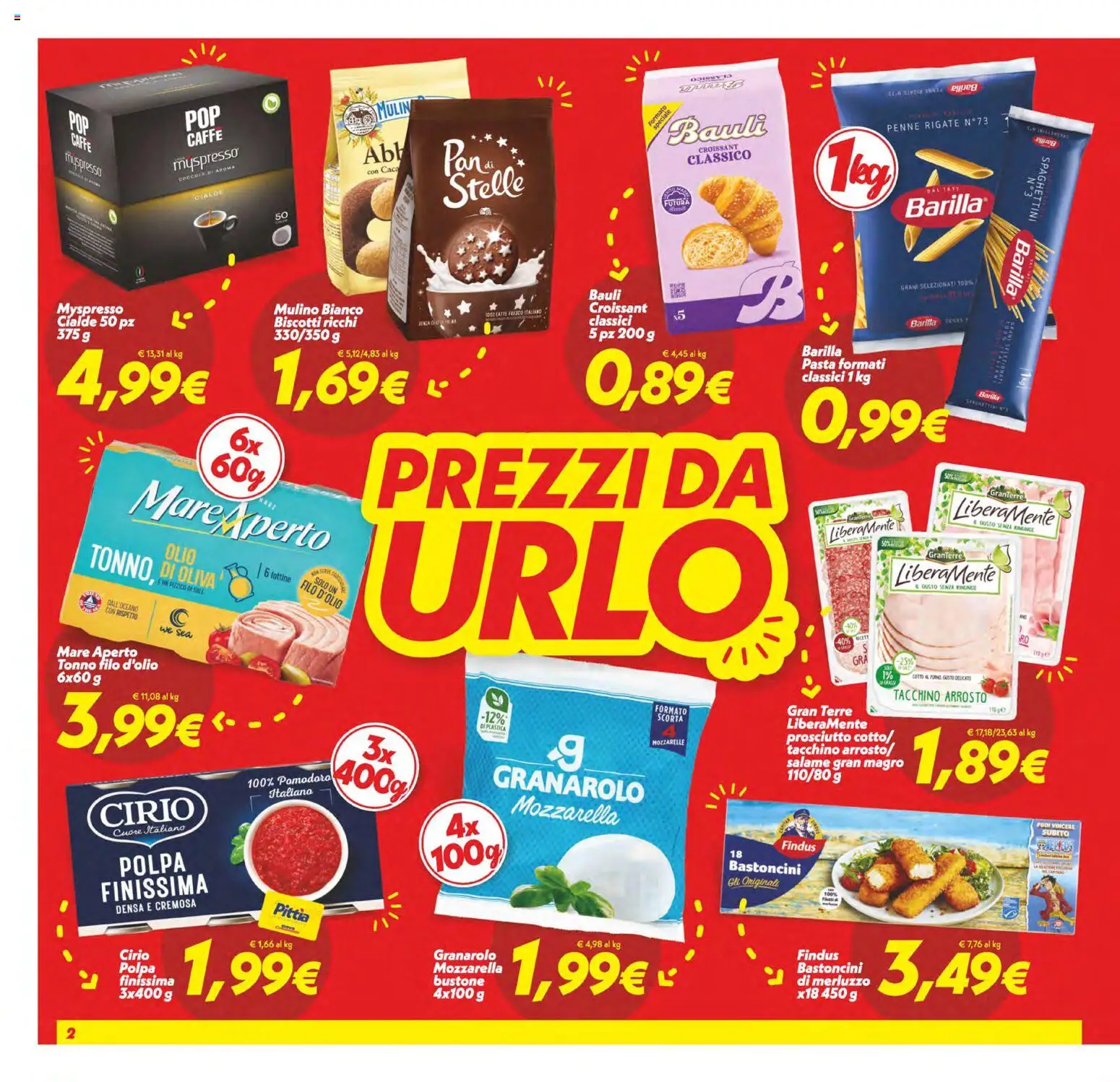 Volantino SuperConveniente del 08.05.2026 | Pagina: 2 | Prodotti: Caffè, Merluzzo, Mozzarella, Olio