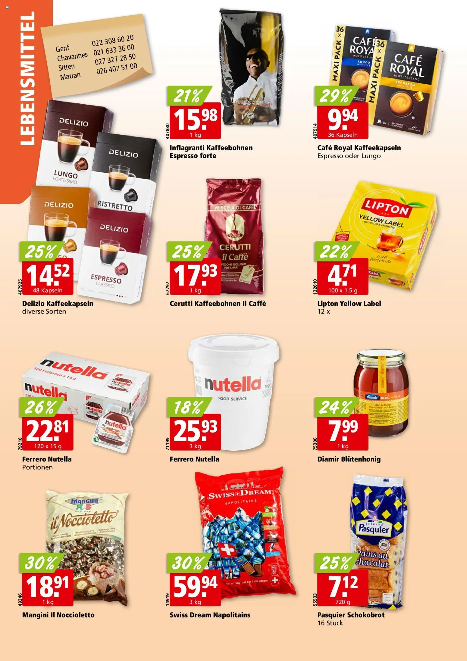 Aligro aktionen Chavannes, Matran, Genf, Sitten – gültig ab 19.10.2026 | Seite: 18 | Produkte: Nutella