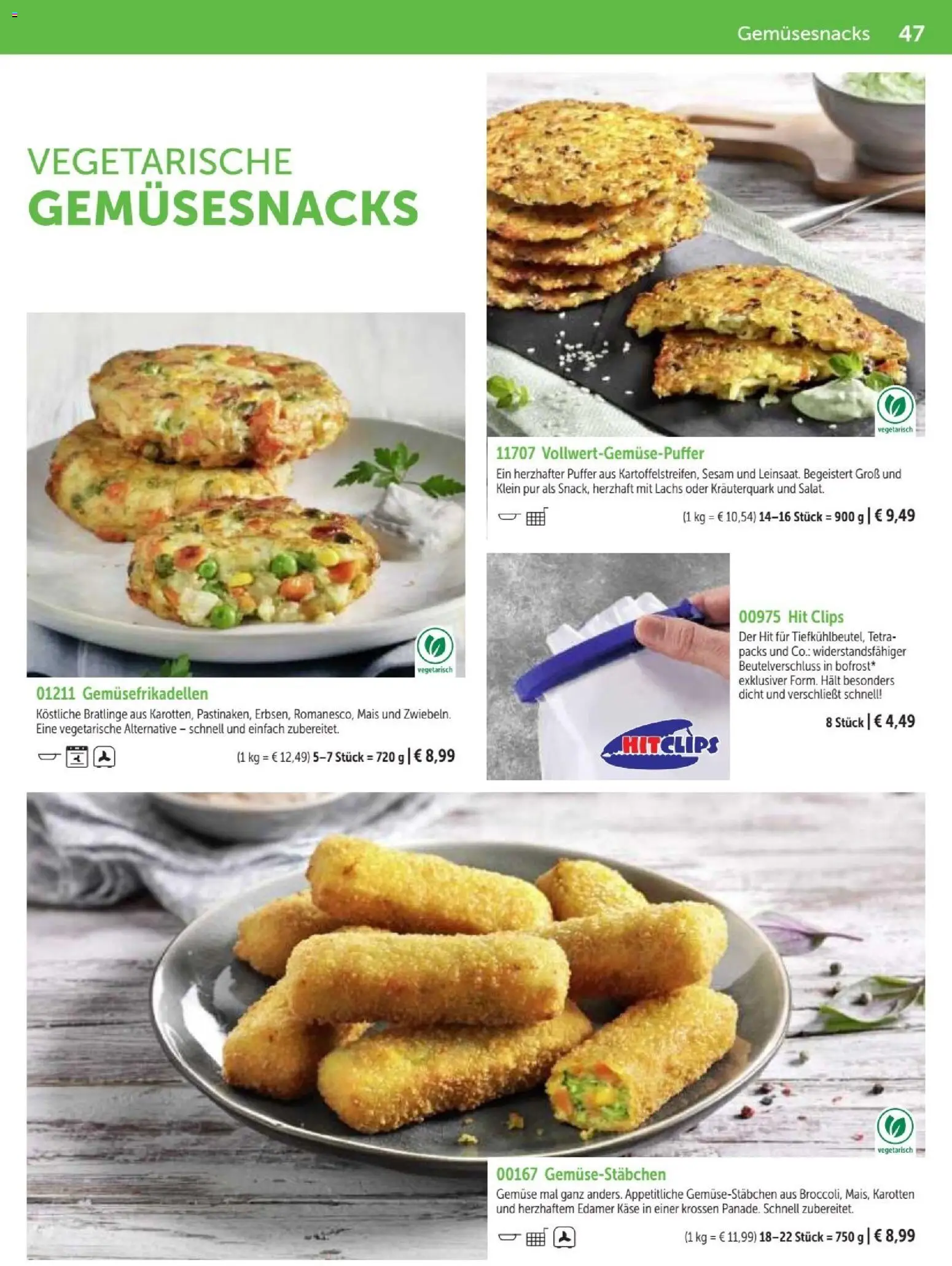 Bofrost Katalog – gültig ab 07.09.2026 | Seite: 47 | Produkte: Käse, Edamer, Lachs, Gemüse