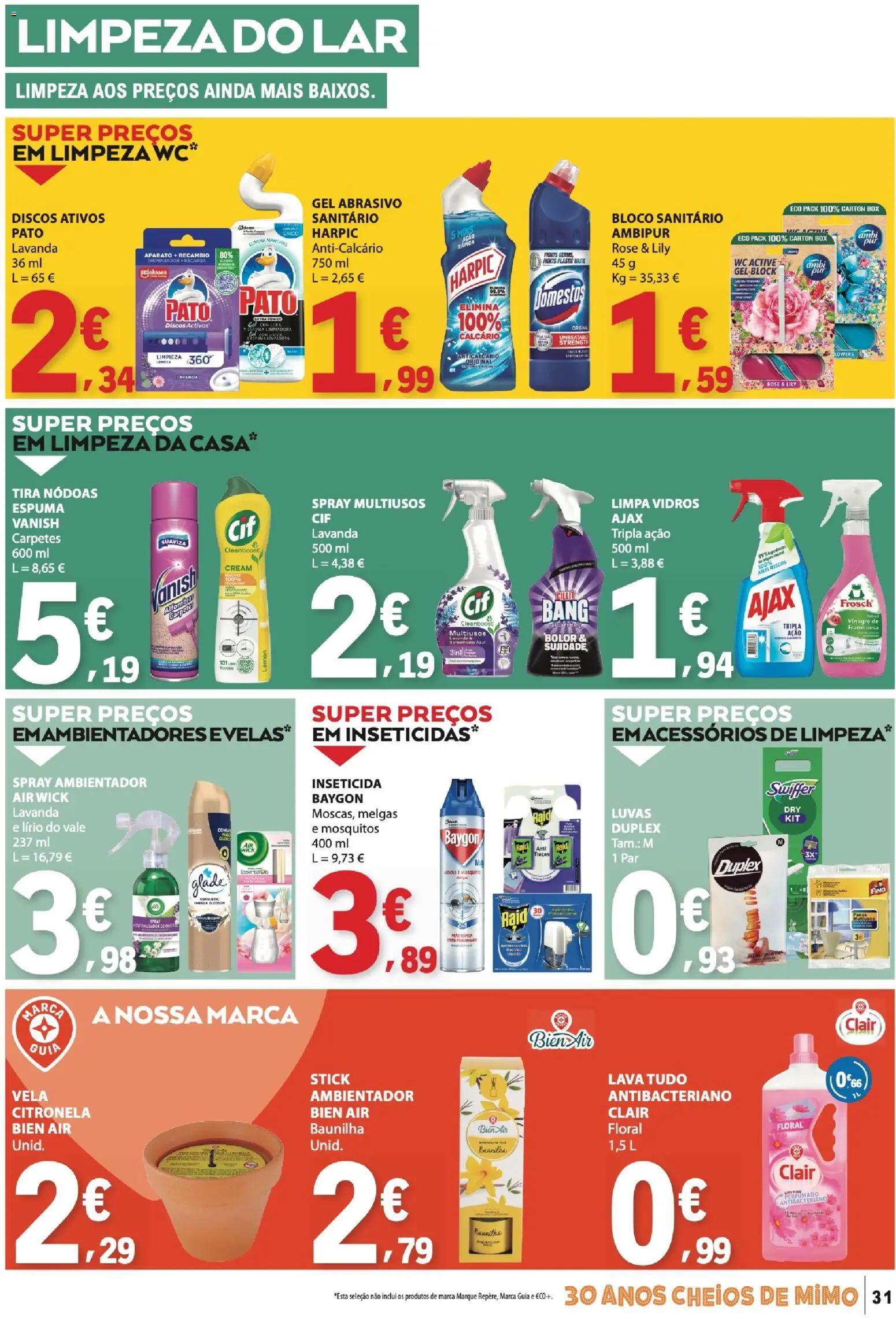 E.Leclerc folheto │ válido de 06/08/2026 | Página: 31 | Produtos: Pato, Inseticida, Anticalcário, Limpa vidros