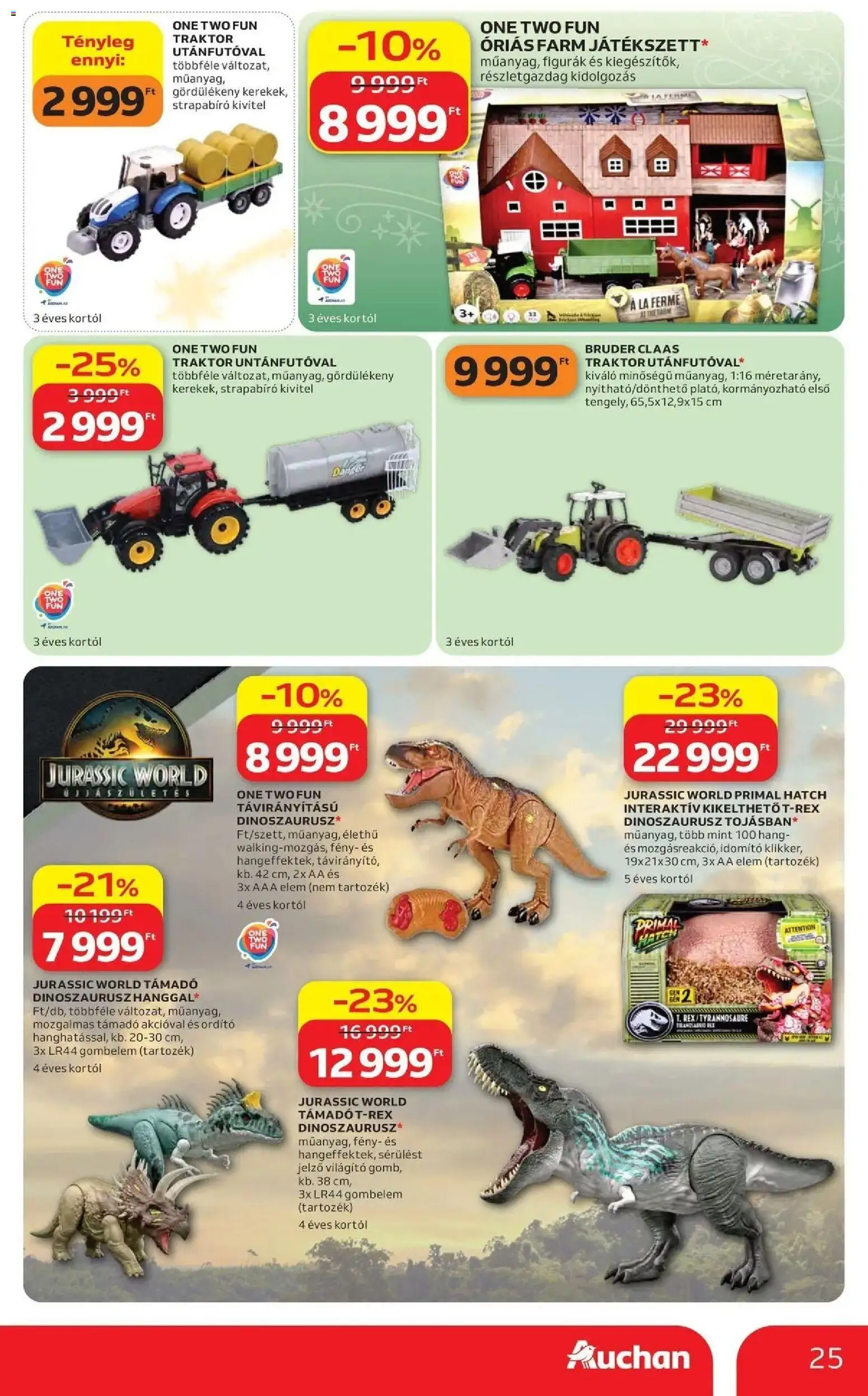 Auchan Karácsonyi ajánlataink Kecskemét - 2026.10.22. -tól/töl > akció, lapozható szórólap 🛍️ | Oldal: 25 | Termékek: Jurassic World, Figurák, Elem