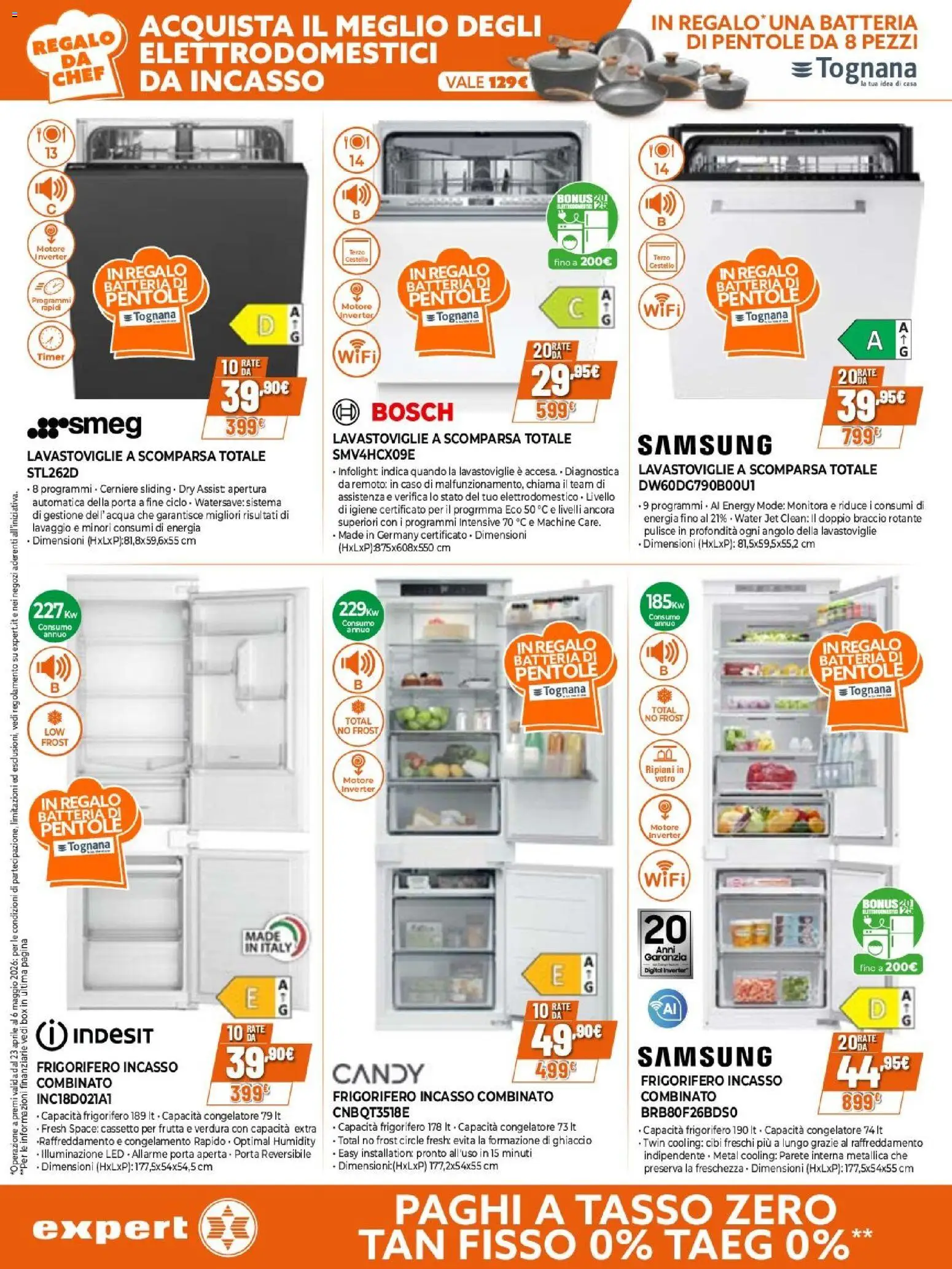 Volantino Expert del 23.04.2026 | Pagina: 3 | Prodotti: Frutta, Lavastoviglie, Congelatore, Samsung