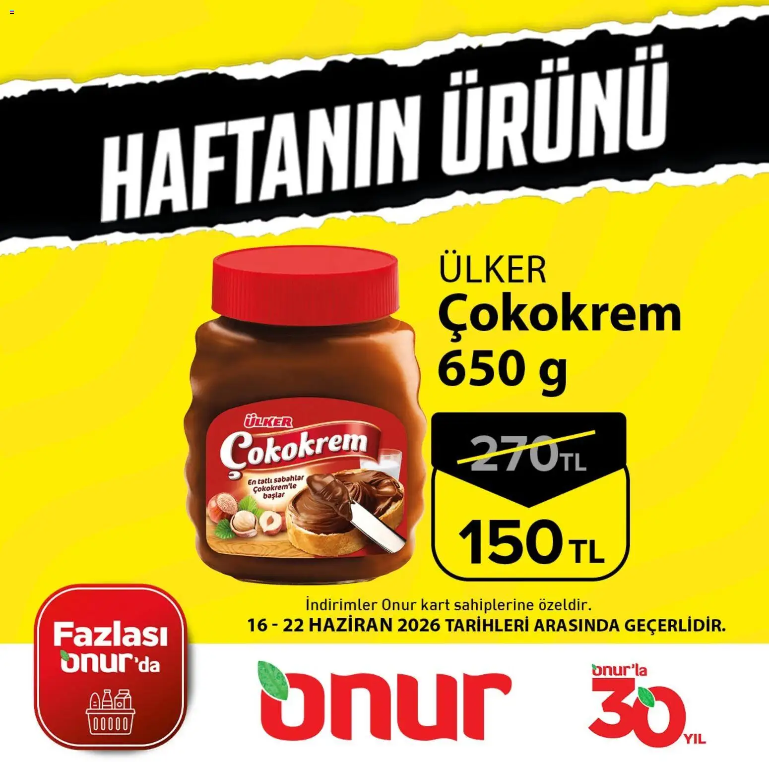 Onur Market - Haftanın Ürünü - 16.06.2026 tarihinden itibaren geçerlidir | Sayfa: 1