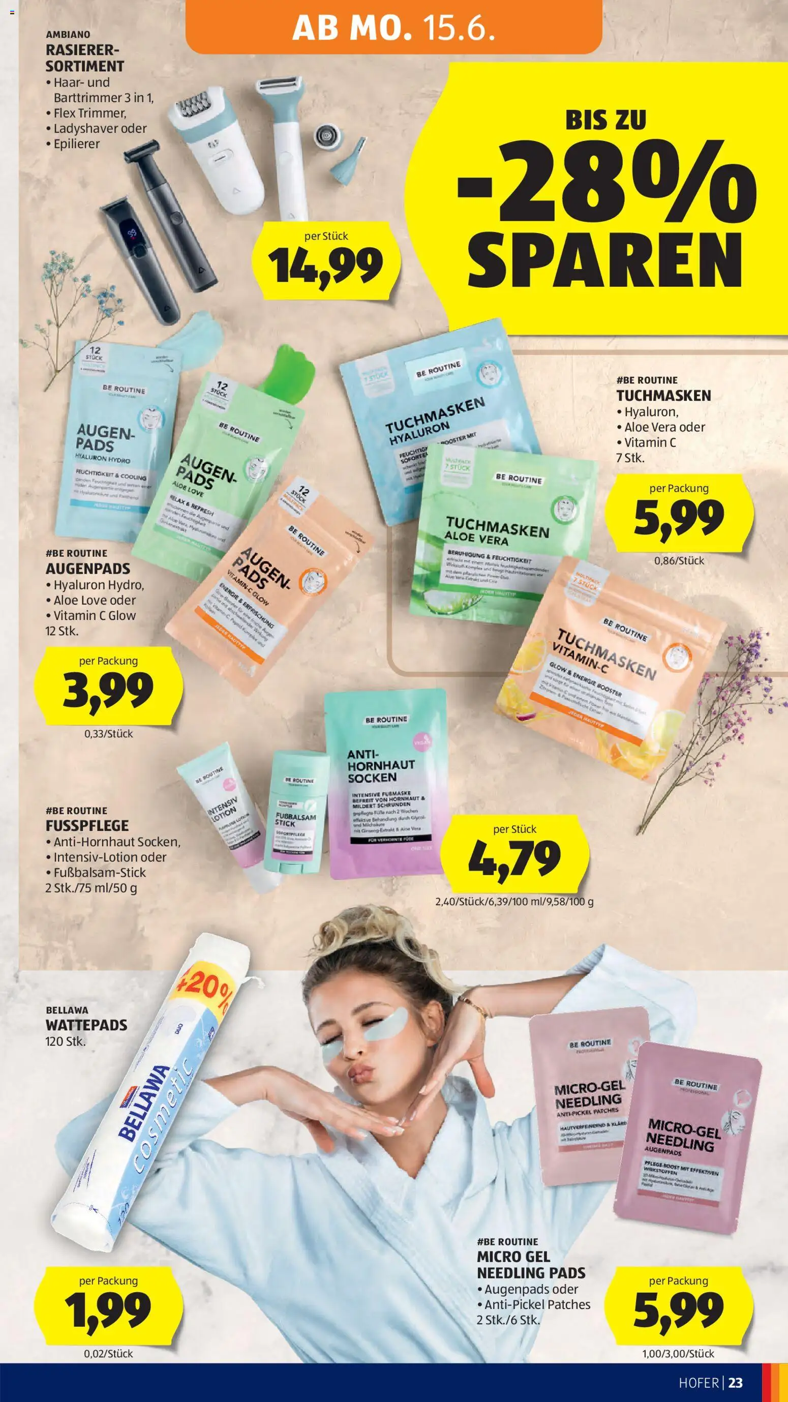 Hofer Flugblatt gültig ab 12.06.2026 | Seite: 27 | Produkte: Socken, Rasierer, Epilierer