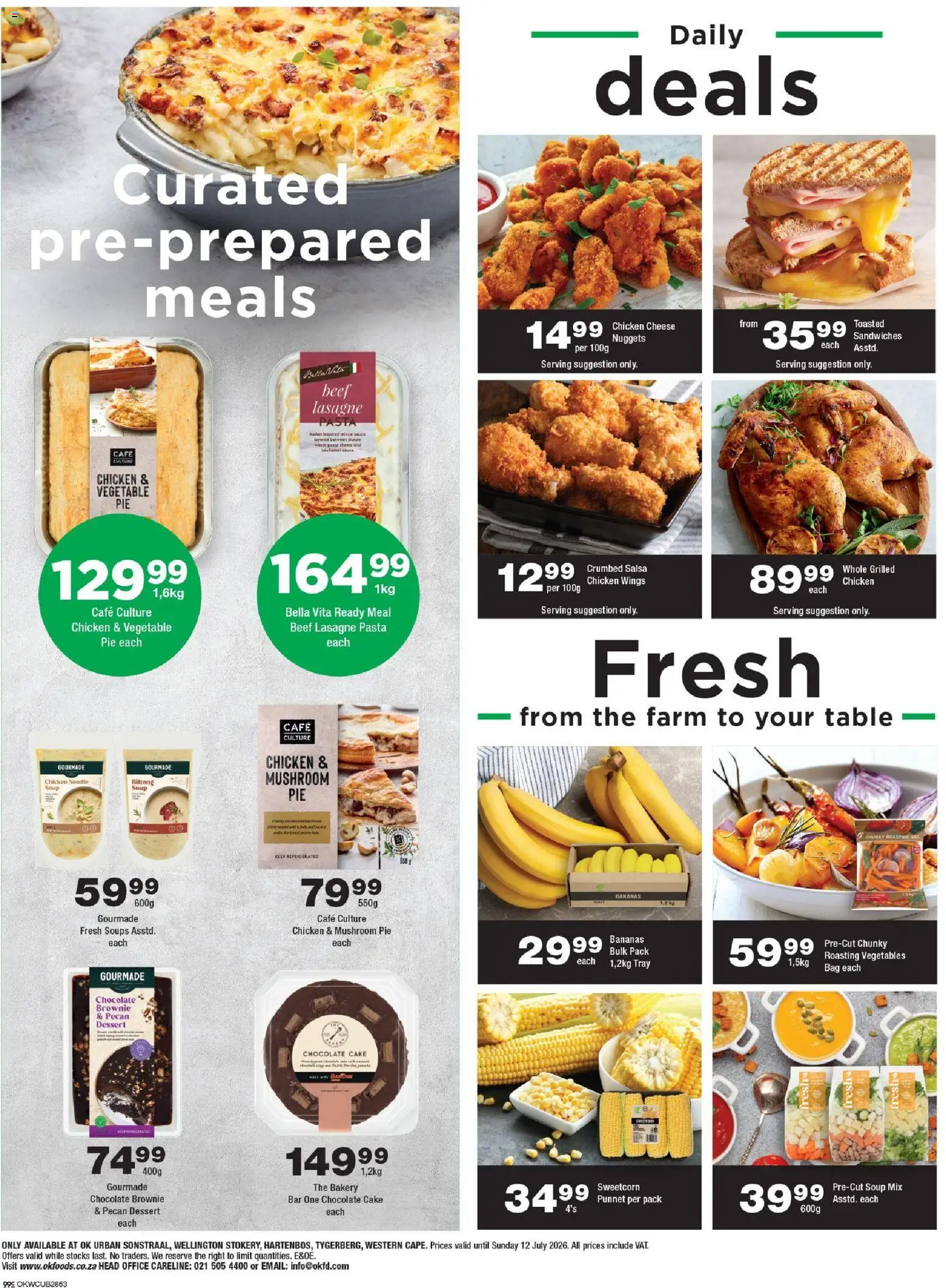 New OK Foods catalogue – valid from 24/06/2026 | Page: 2 | Products: Bag, Table, Cheese, Vegetables