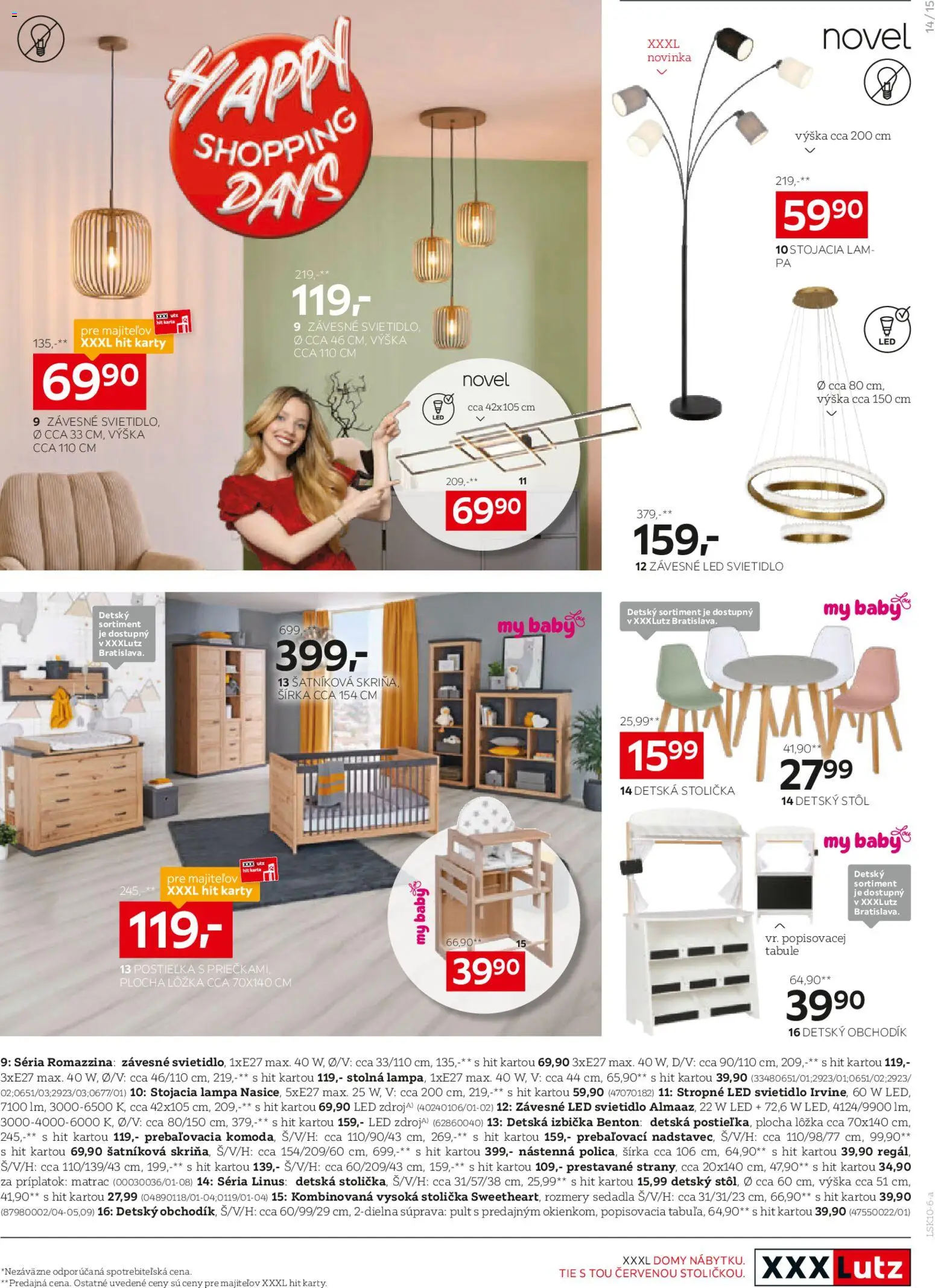 Nové XXXLutz akcie – leták je platný od 12.10.2026 | Strana: 18 | Produkty: Matrac, Šatníková skriňa, Skriňa, Lampa