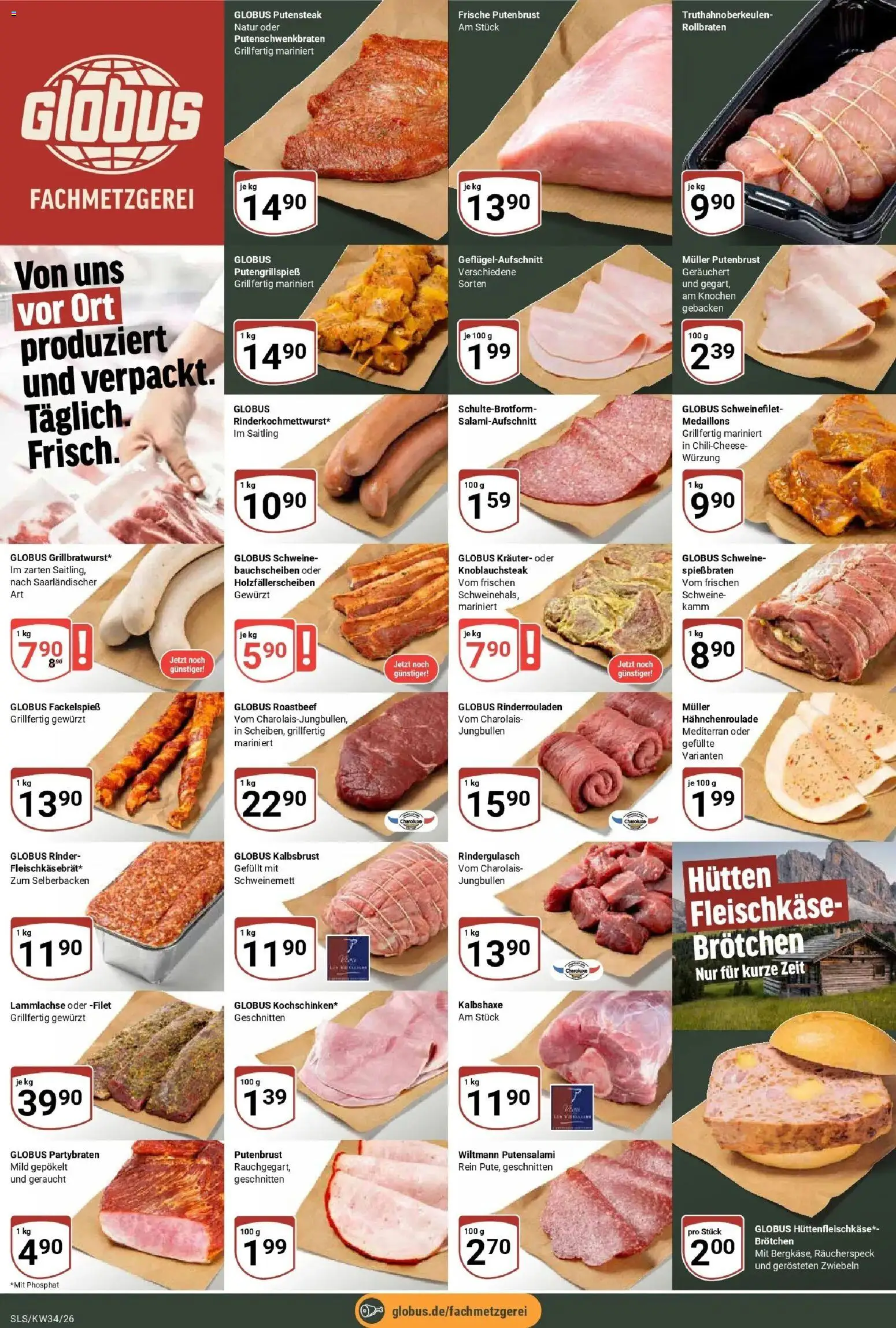 Globus Prospekt Saarlouis (ab 17.08.2026) » Angebote online | Seite: 9 | Produkte: Rinderrouladen, Putenbrust, Schweinefilet, Zwiebeln