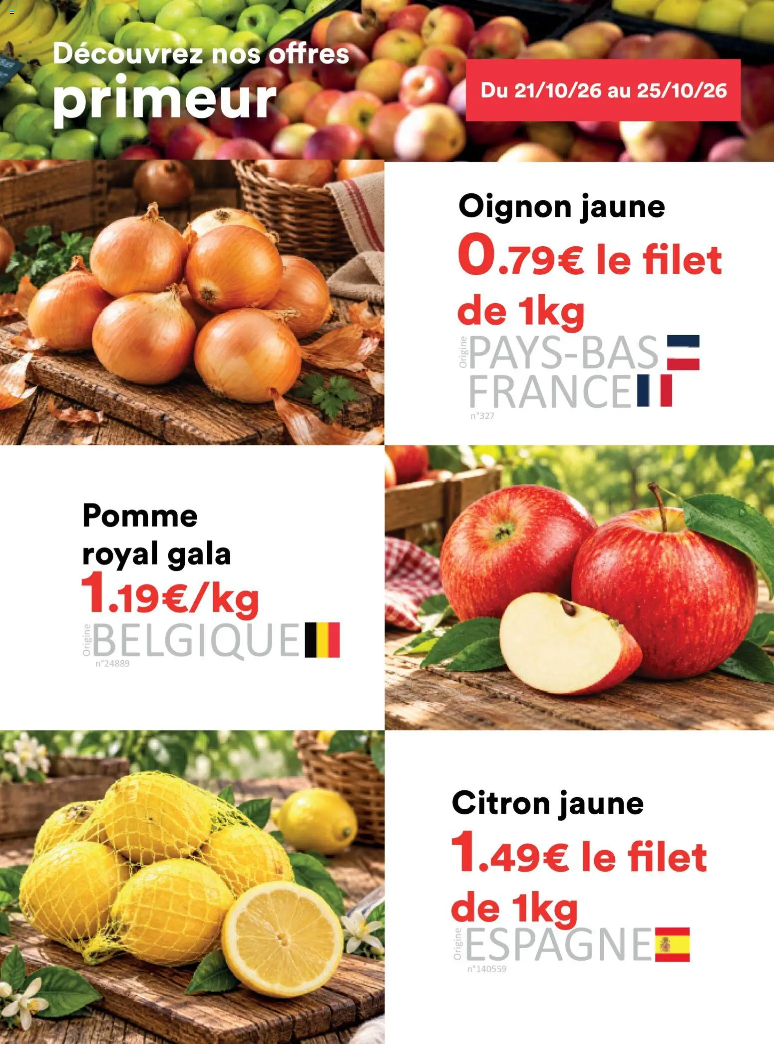 {H1} | Page: 3 | Produits: Citron, Pomme, Oignon