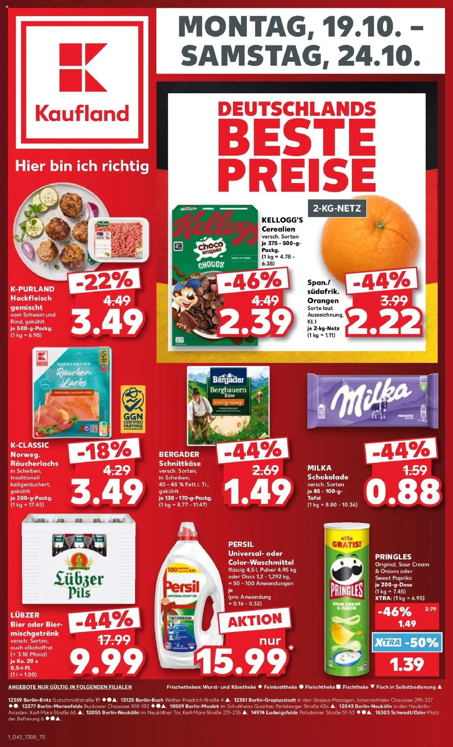 Prospekt Kaufland ab 19.10.2026 » Angebote Online zum Blättern | Seite: 5 | Produkte: Schokolade, Lachs, Wurst, Lubzer