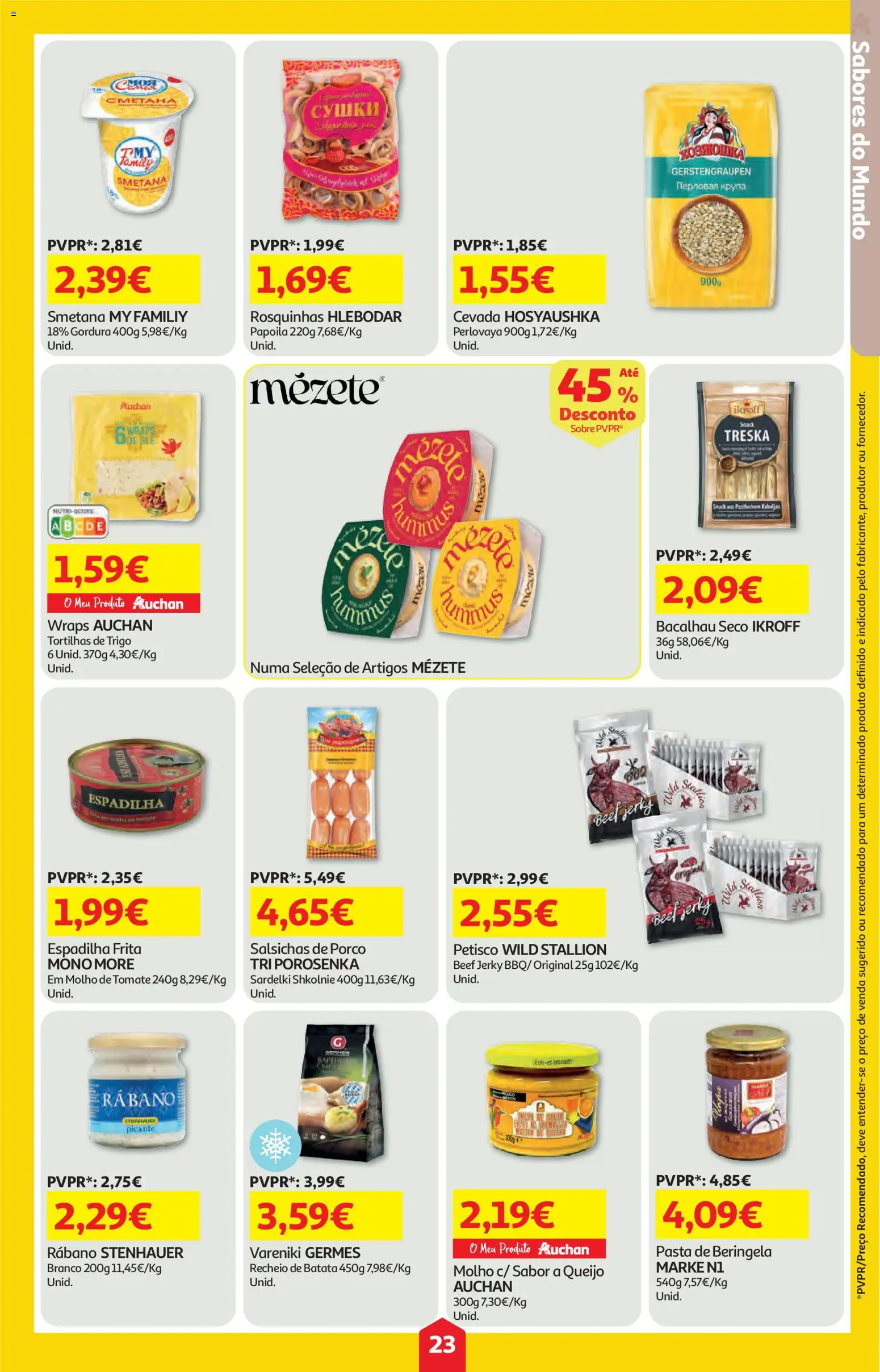 Auchan folheto │ válido de 07.05.2026 | Página: 23 | Produtos: Molho de tomate, Batata, Queijo, Tomate