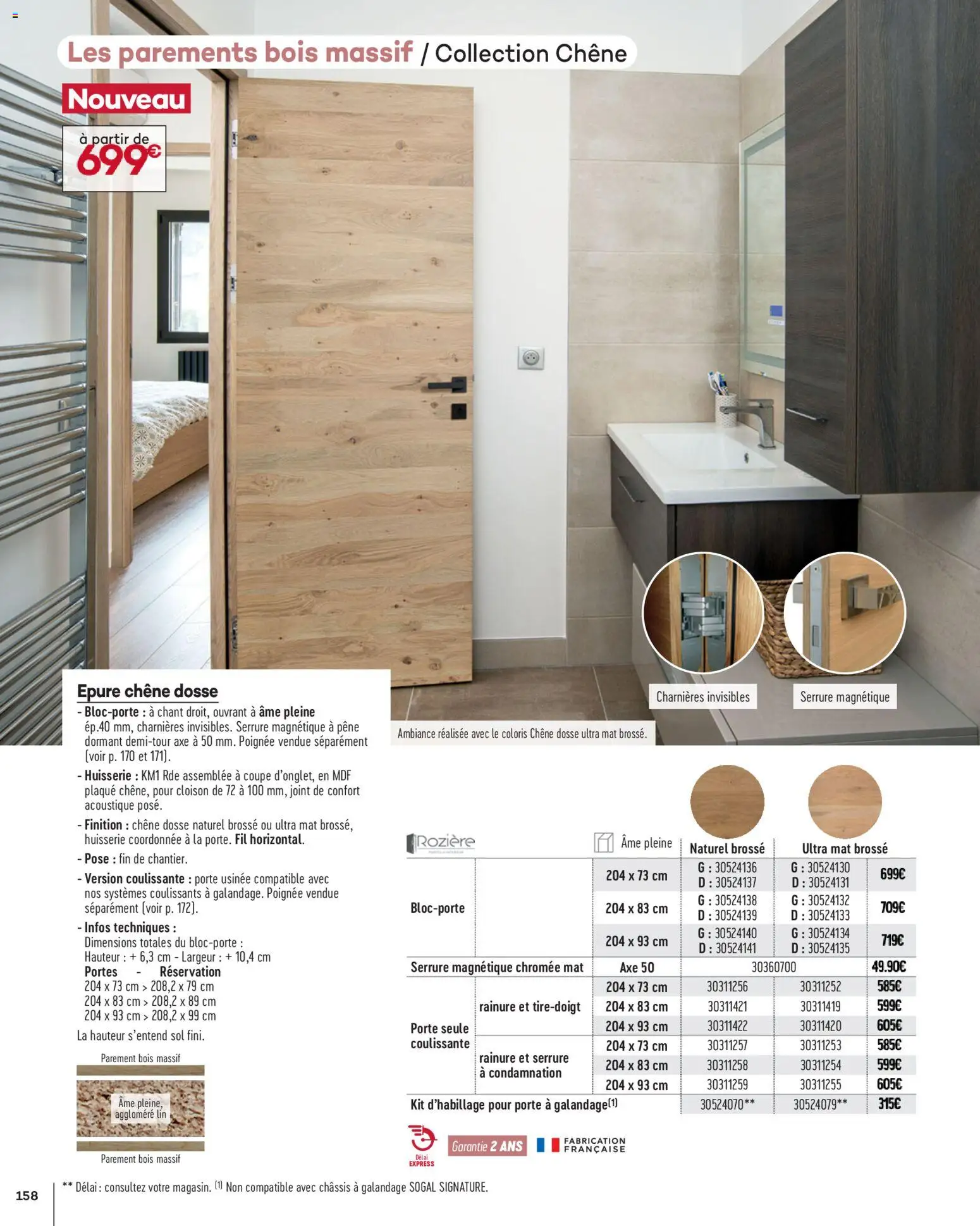 {H1} | Page: 158 | Produits: Brosse, Porte, Portes